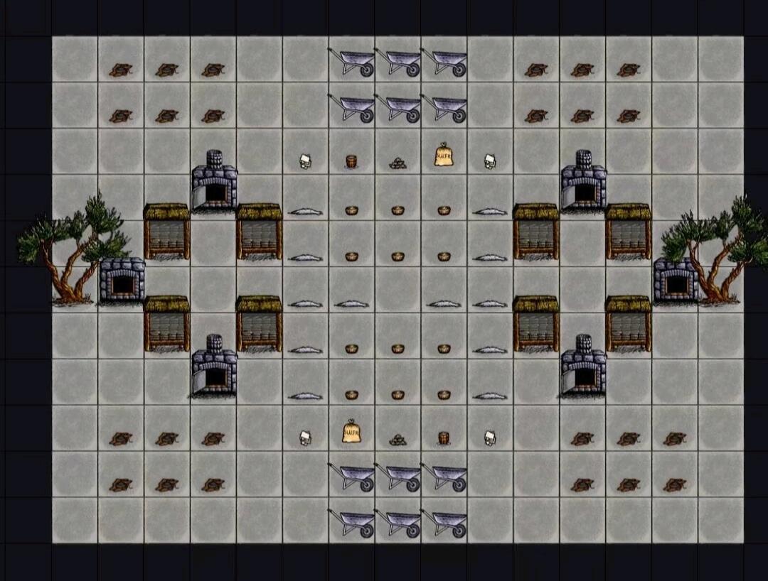 牛皮炸药工厂布局布局图截图