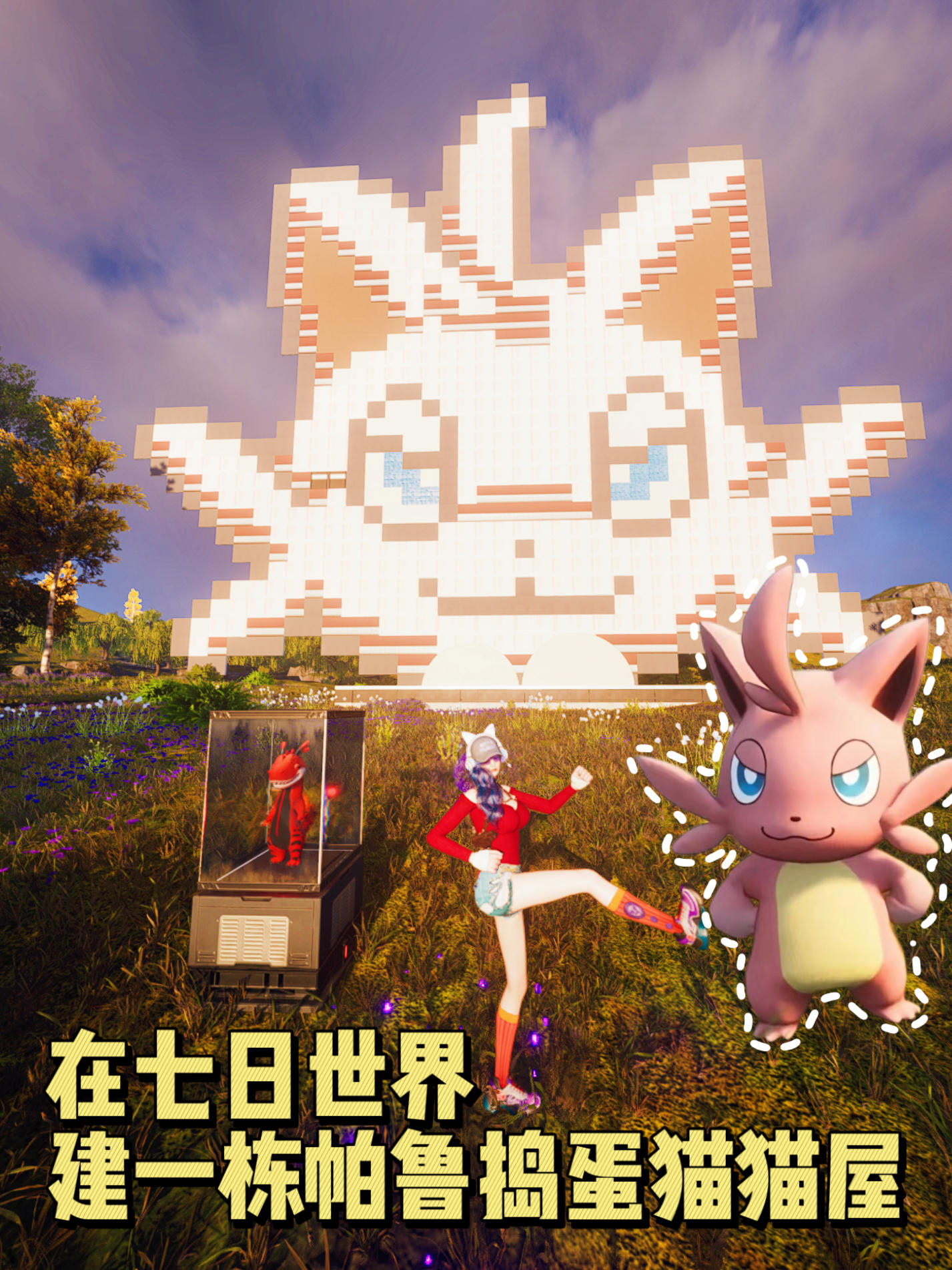 喵～幻兽帕鲁捣蛋猫猫屋萌炸七日世界！