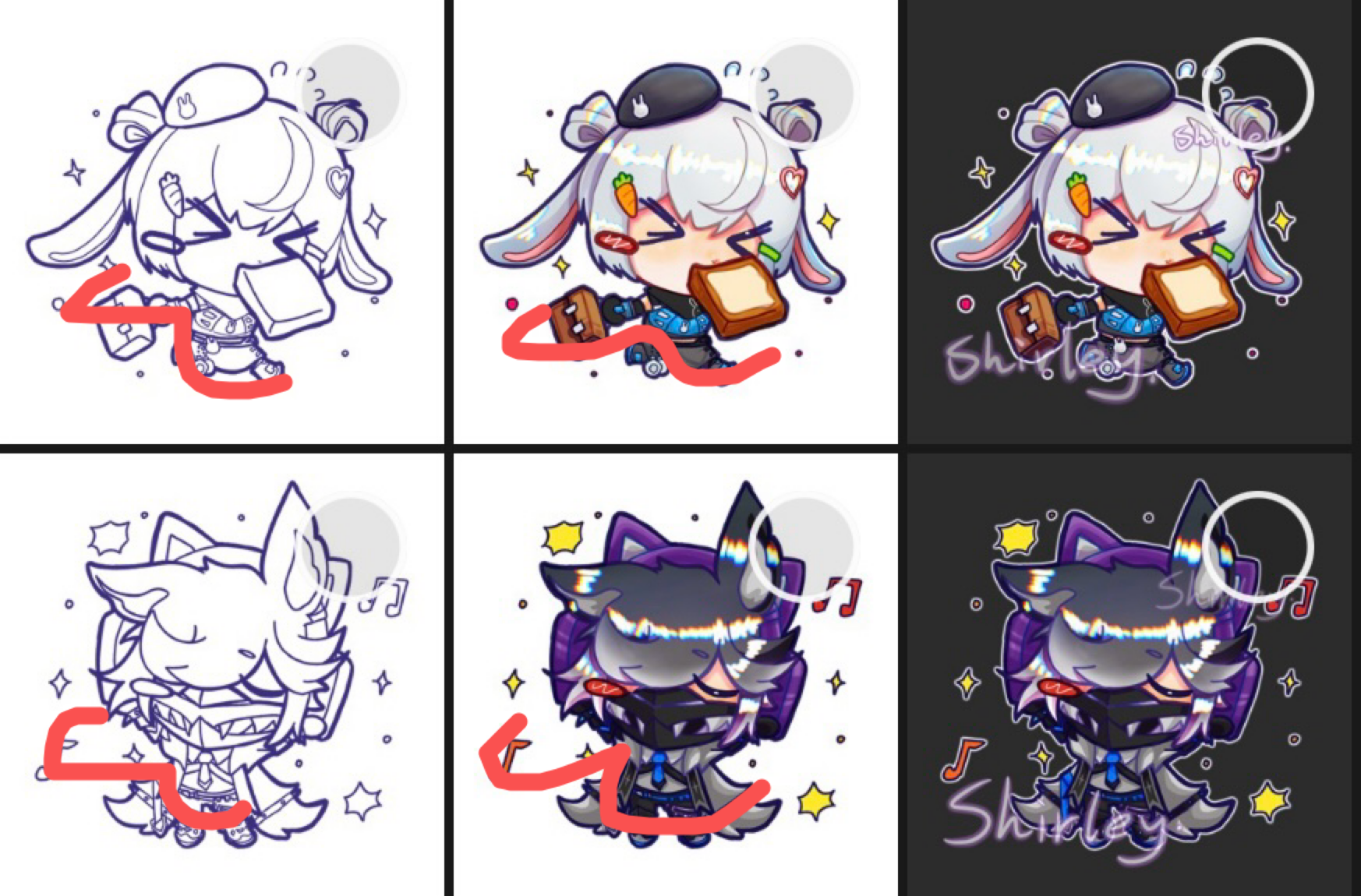 【SS23创作】可爱兔兔和萌萌狼督察🥰