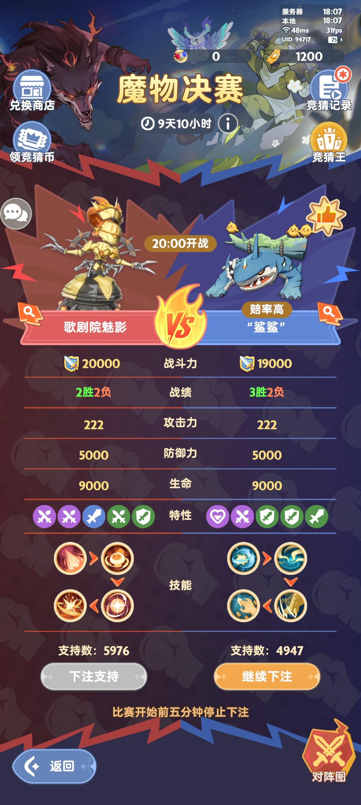 「魔物争霸#5」魔物决赛-预测