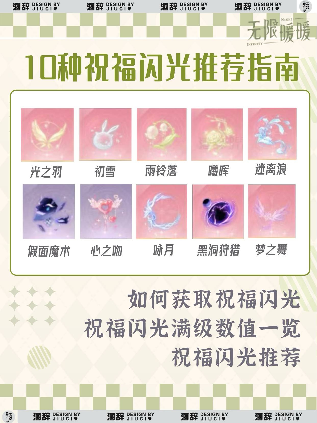 【无限暖暖】1.2版本10种祝福闪光推荐指南