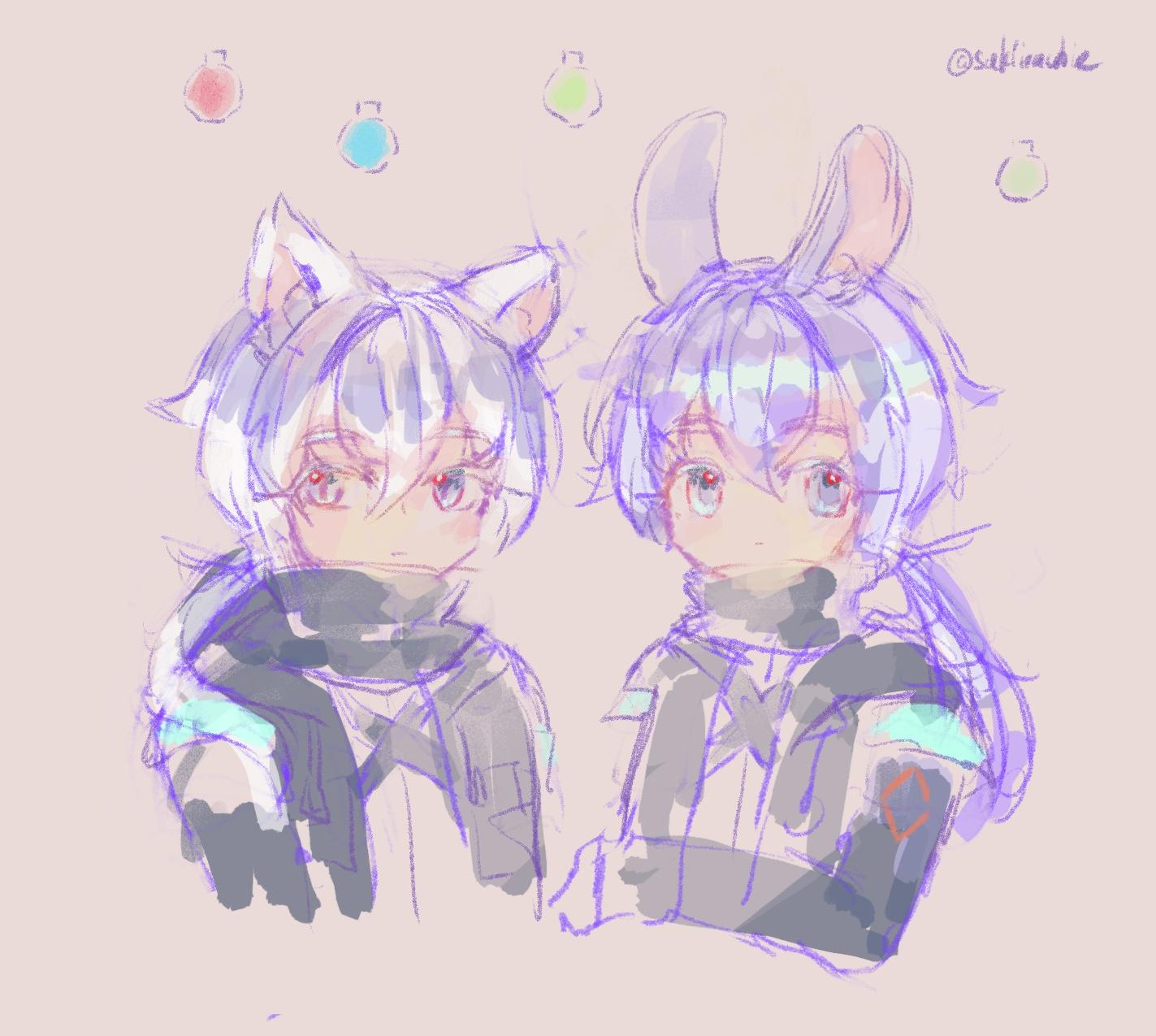 画了…请选择猫猫博还是兔兔博（?）