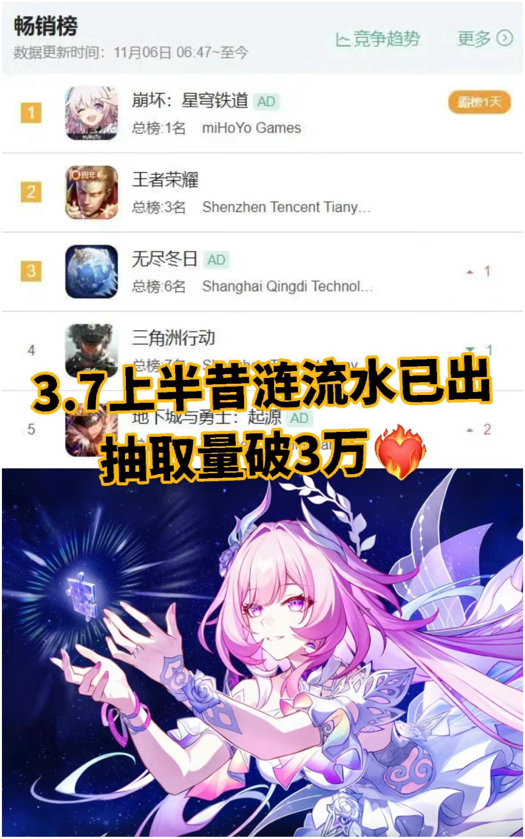 3.7上半昔涟流水已出‼️抽取量破3万❤️‍🔥