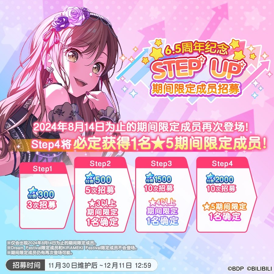 招募预告·「6.5周年纪念Step up期间限定成员招募」