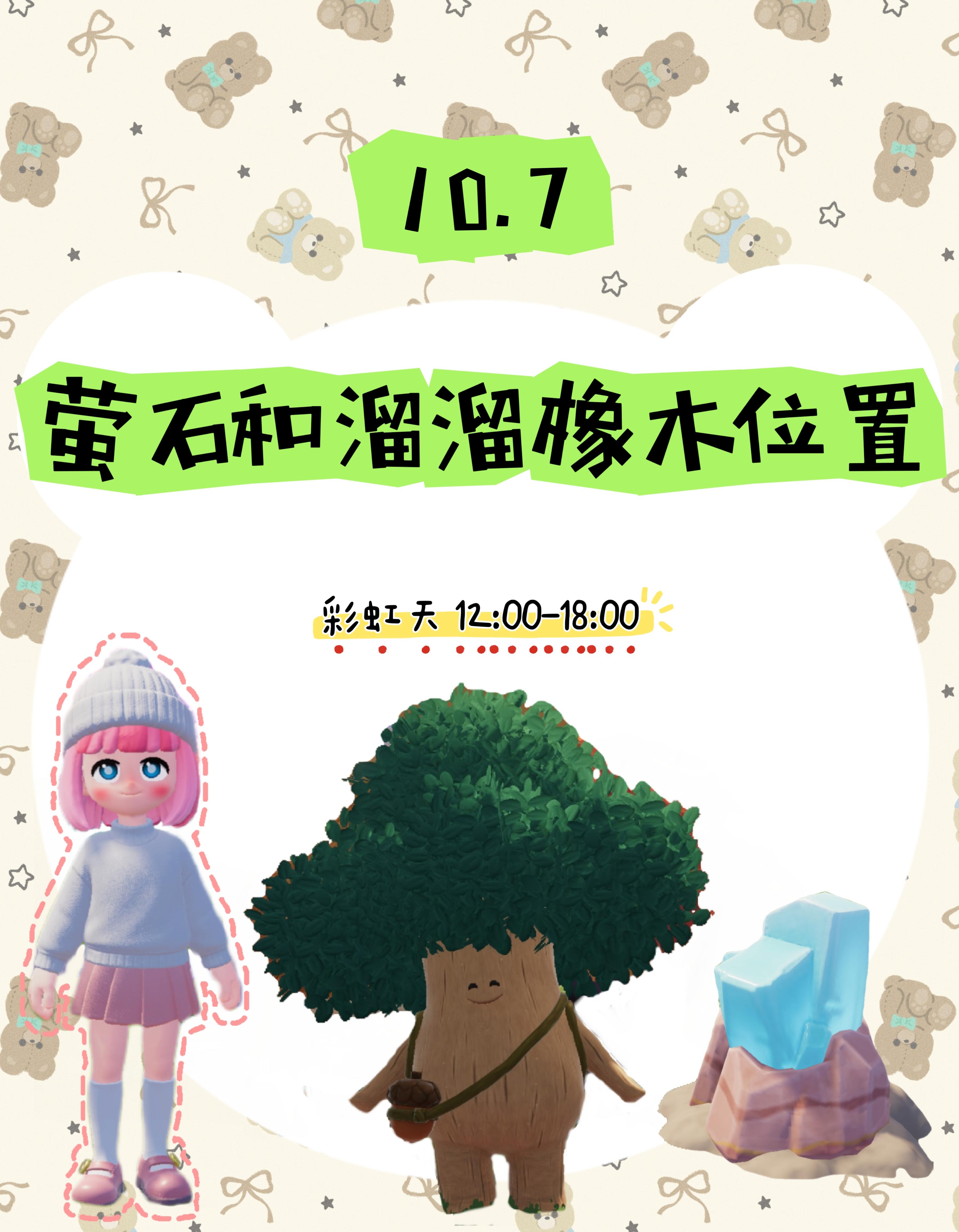 今日萤石和橡木位置已更新