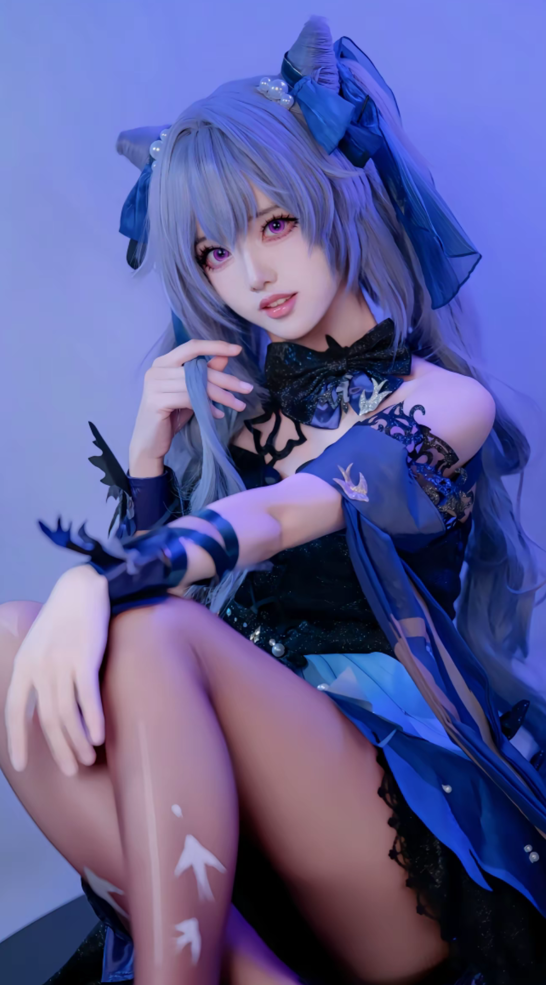 超绝刻晴coser（博主:绝世蘑菇）