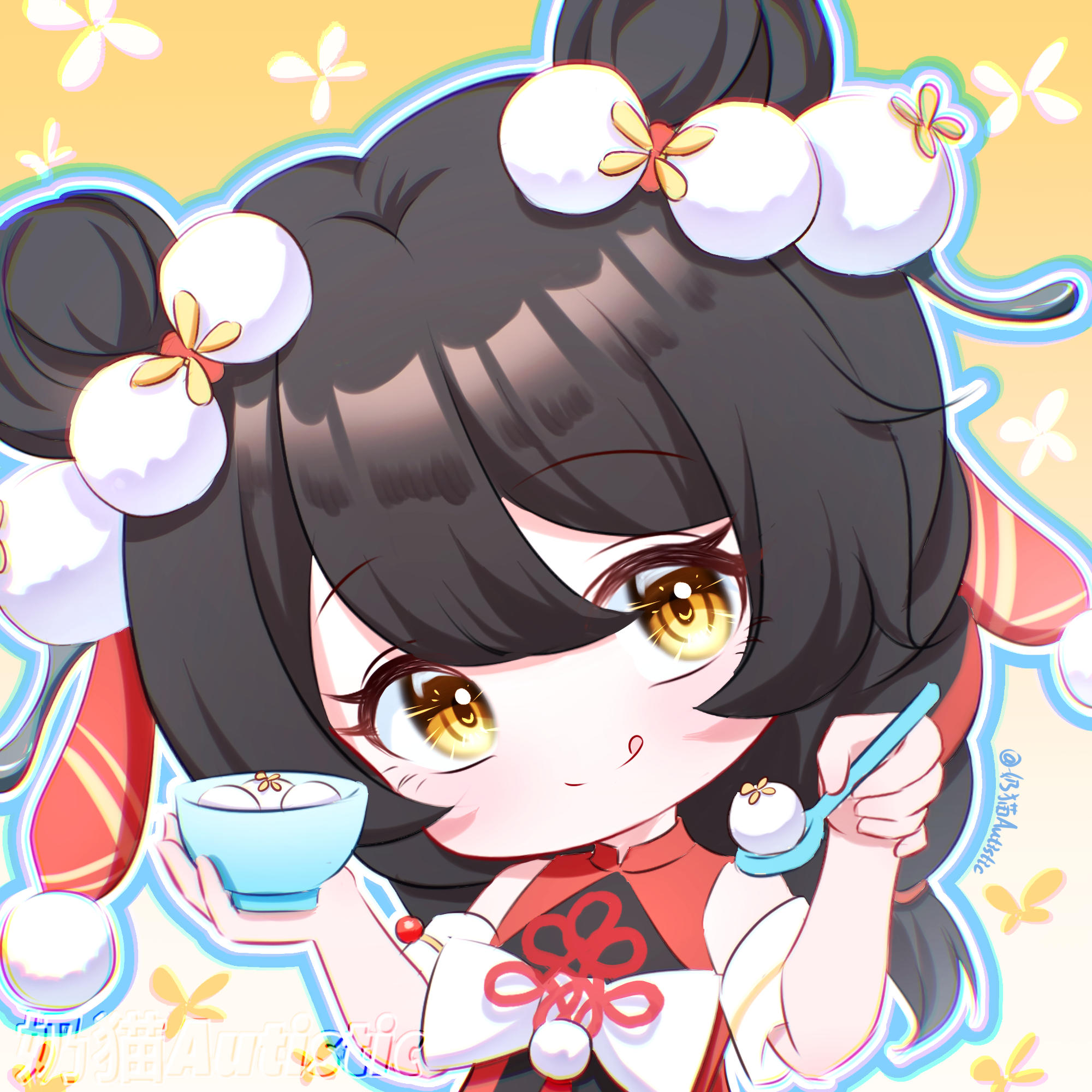 【绘画】来吃一口桂花汤圆～