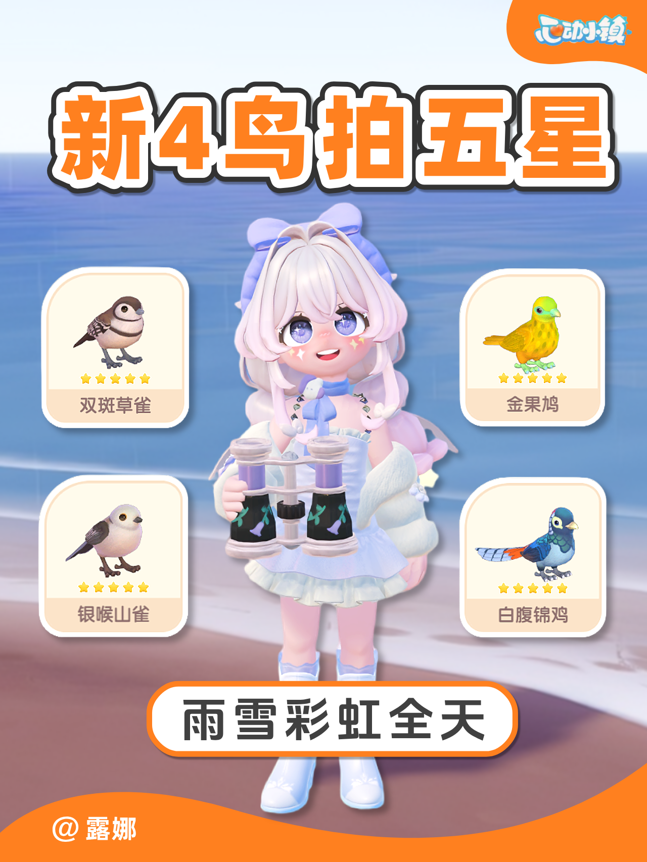 新4只鸟观鸟五星攻略 天气时间 地点 距离 动作 五星要求