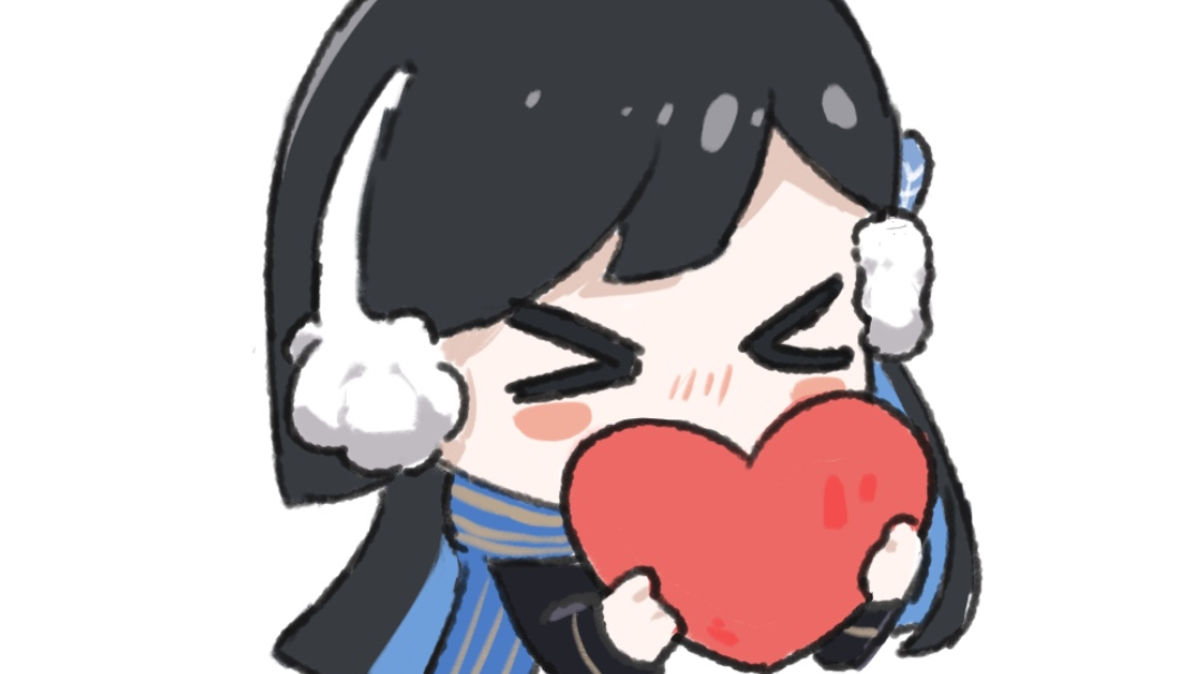 画了Q版的赛琳娜举着小心心