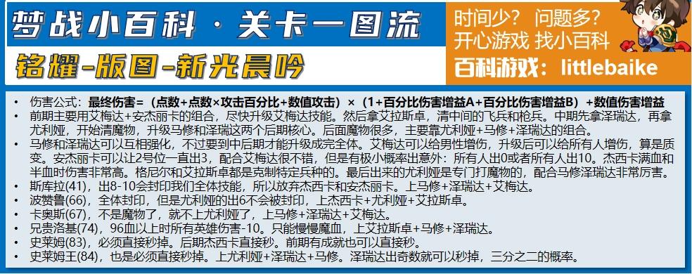 【新光晨吟】铭耀版图 关卡一图流