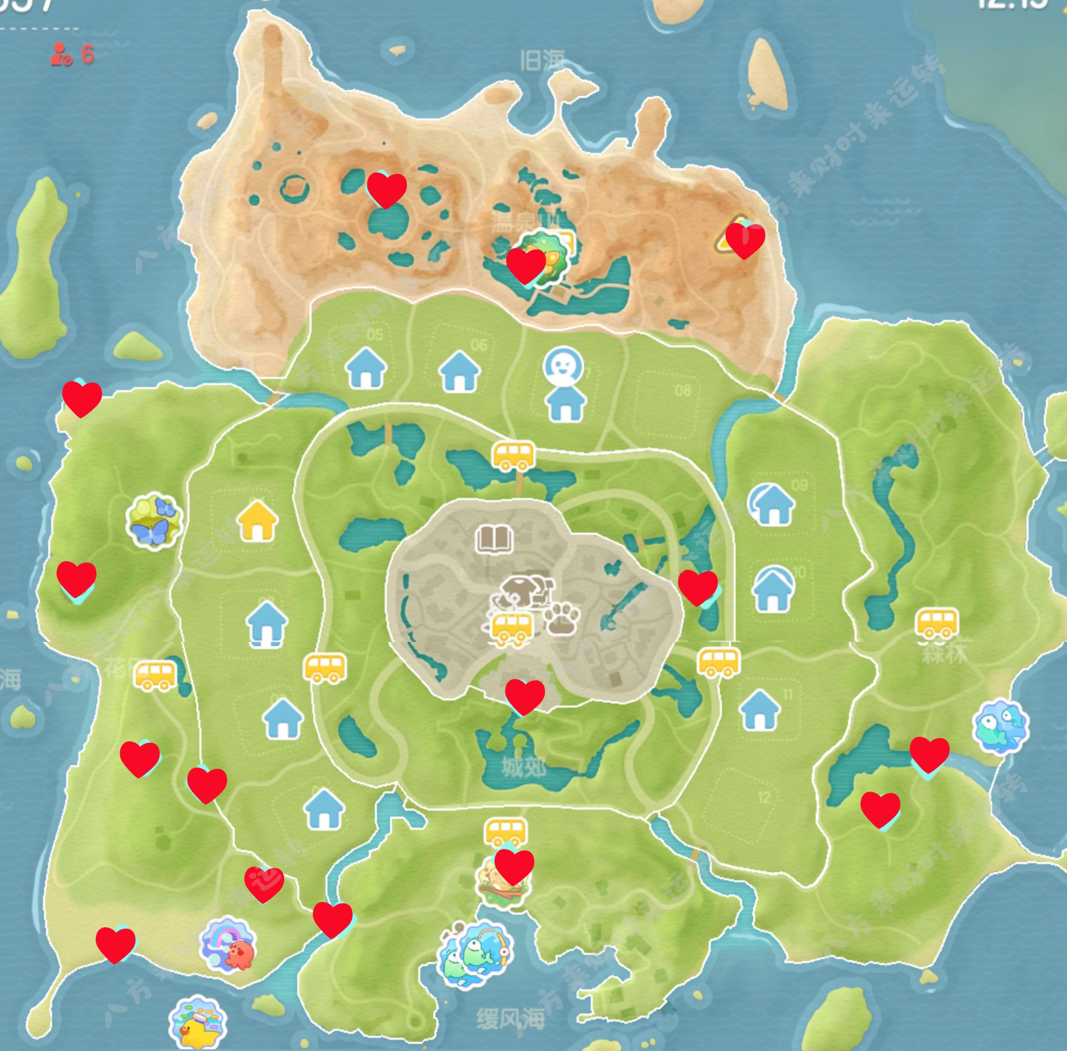 11.29-12.5号粉红泡泡位置更新啦！！！