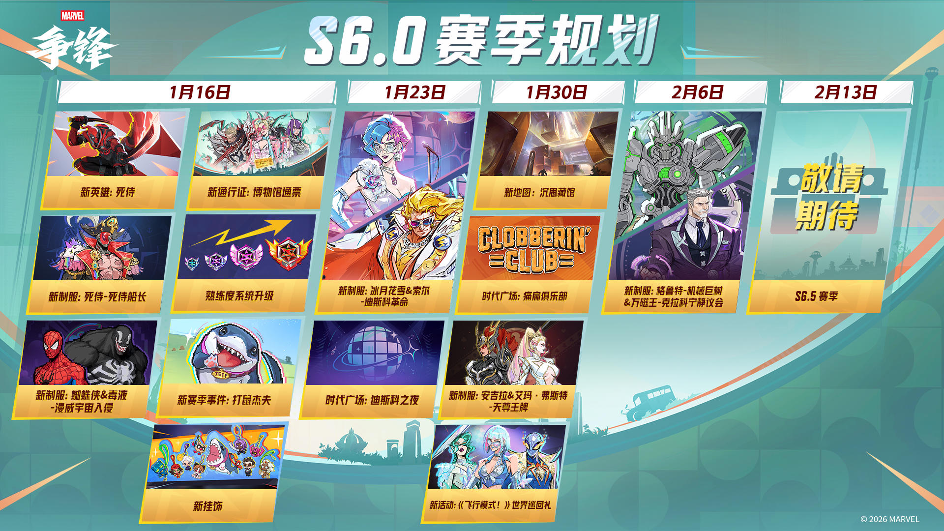 《漫威争锋》S6.0赛季规划一览