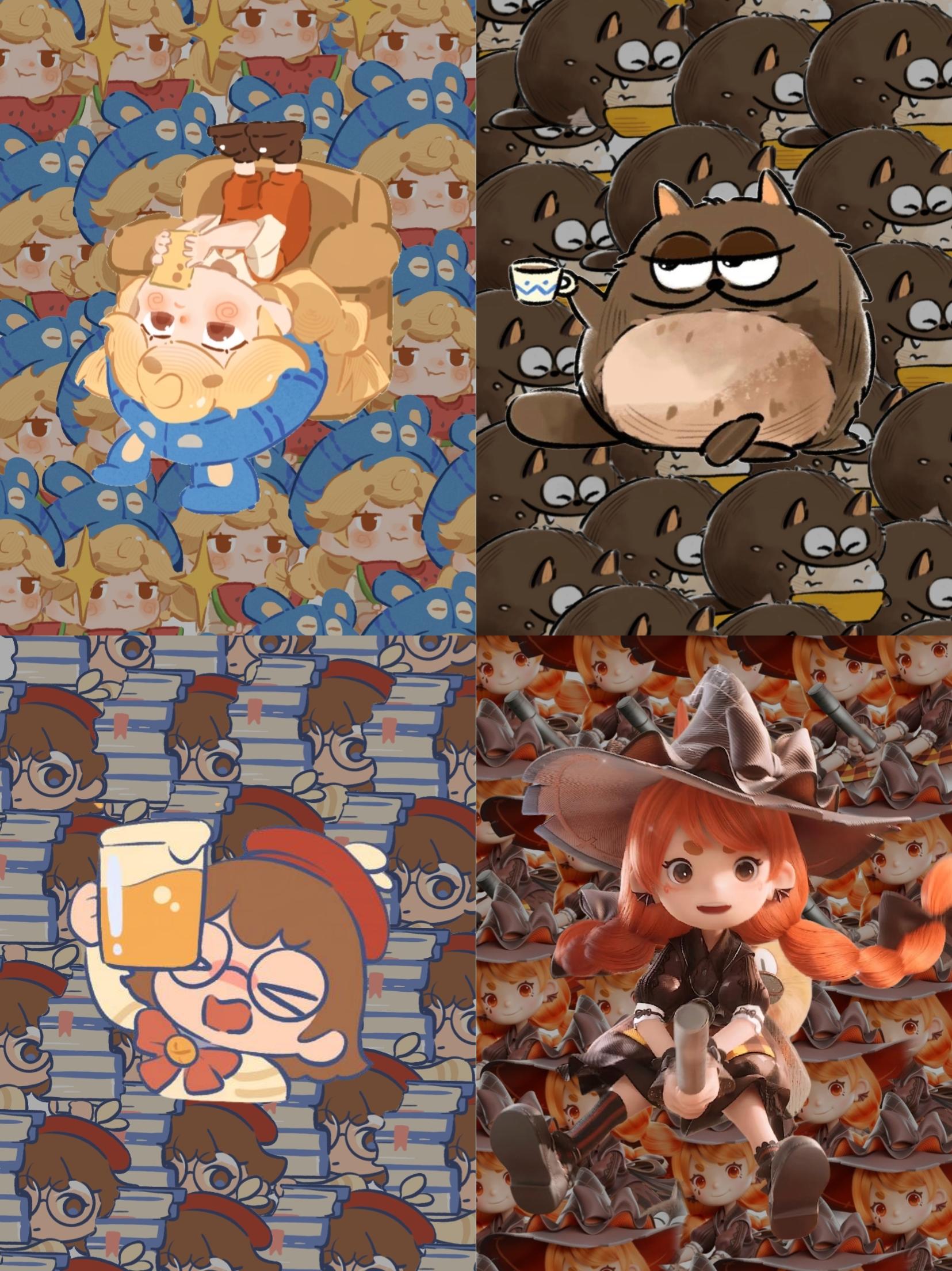 粒粒的小人国｜角色全屏壁纸🌈