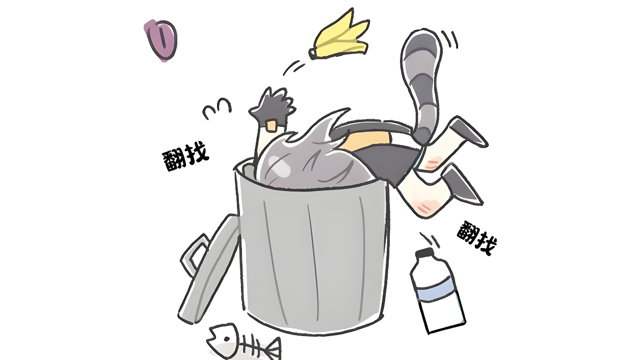 在前辈生日会的旁边捡垃圾吃（嗷嗷~）