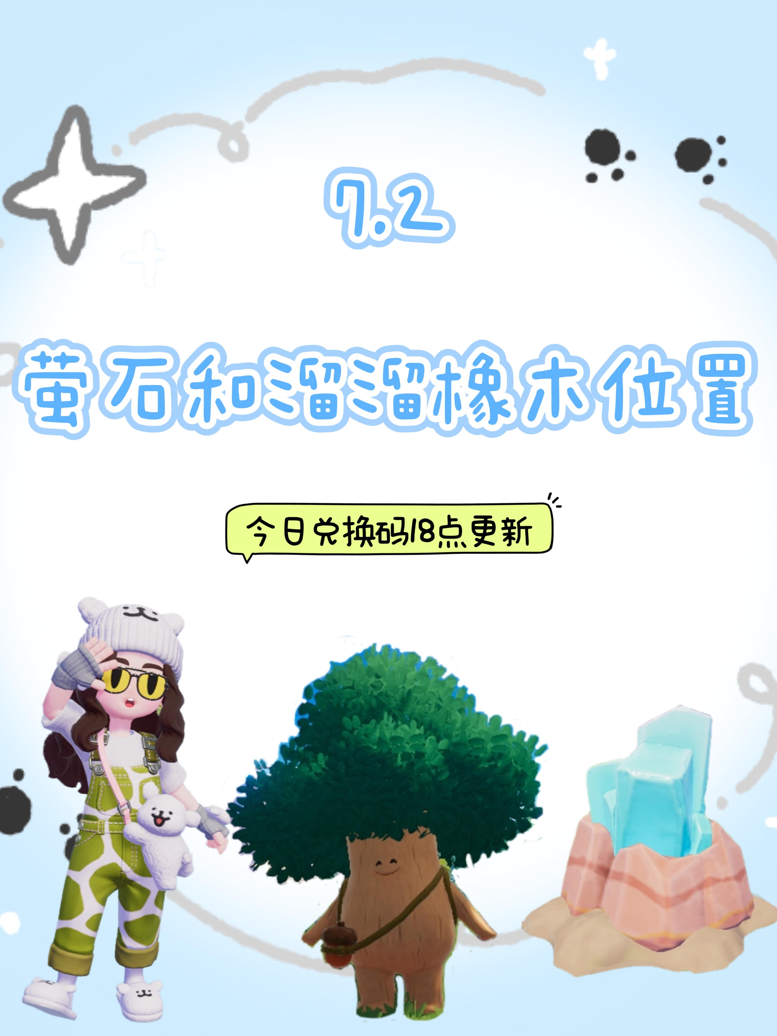 今日萤石和溜溜橡木位置截图