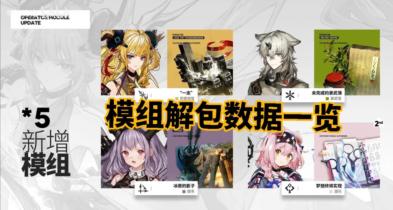 明日方舟惊蛰，澄闪，提丰，百嘉模组一览