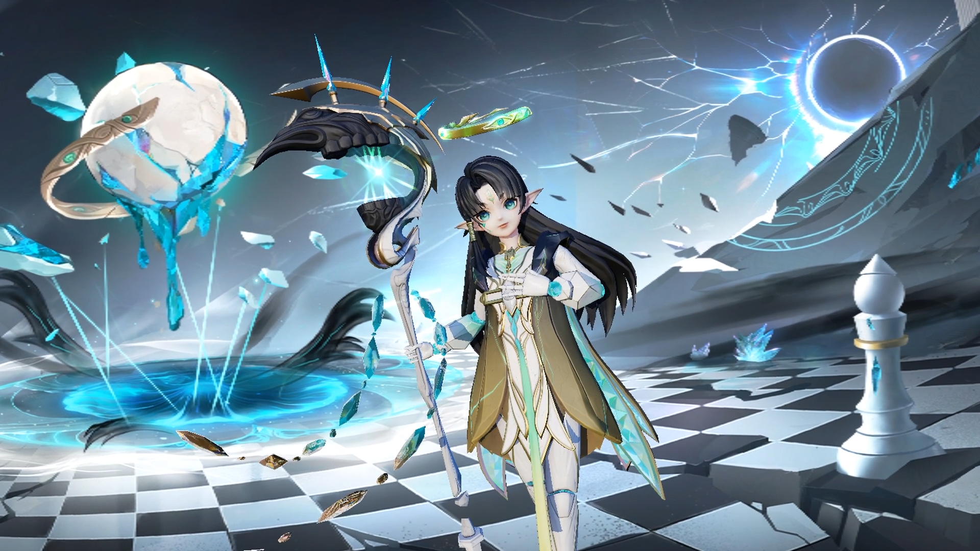 【皮肤展示】白童子全新苍月之谣系列皮肤「苍怜寂谕」