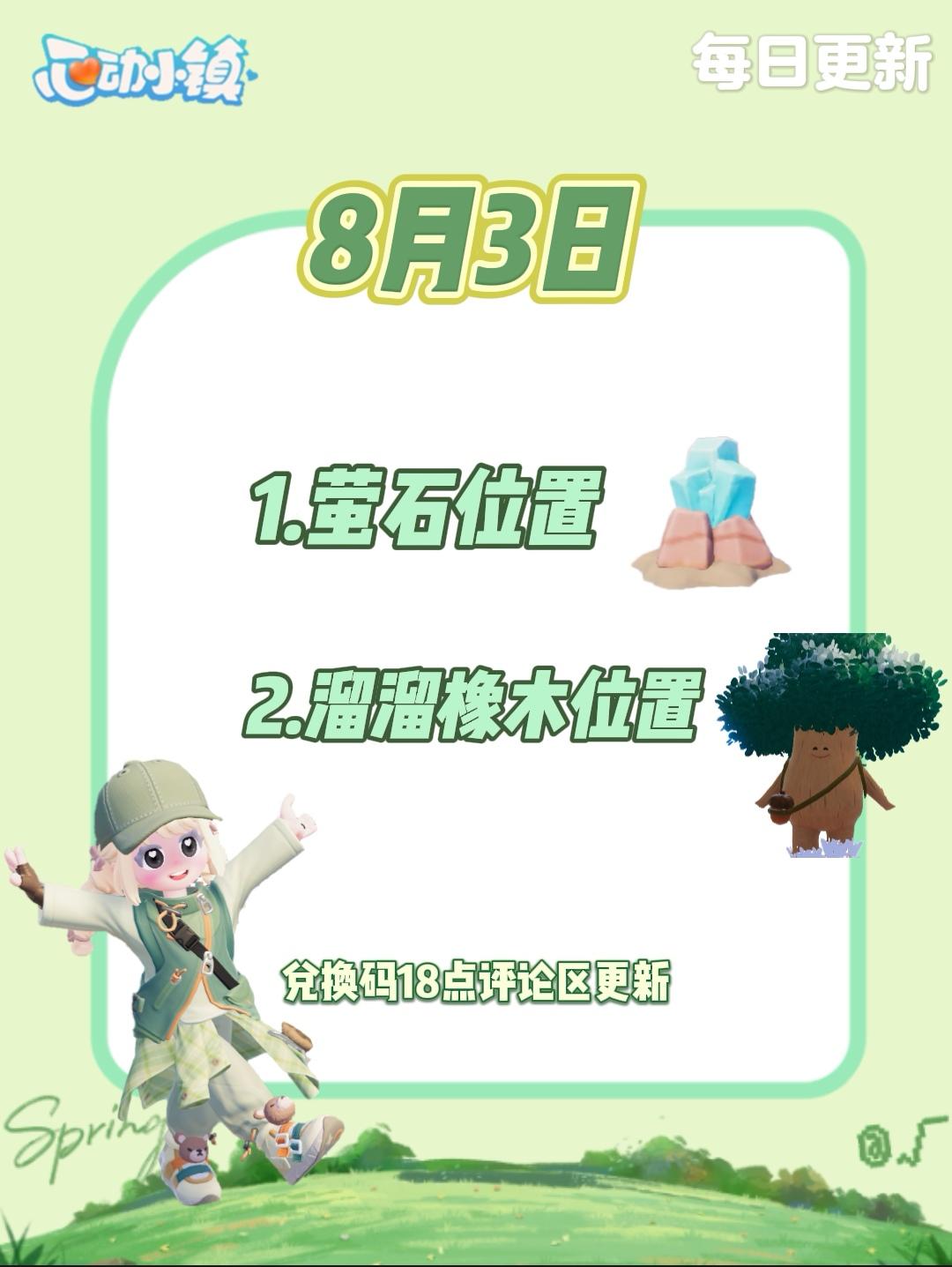 8月3日 心动小镇萤石和溜溜橡木位置截图