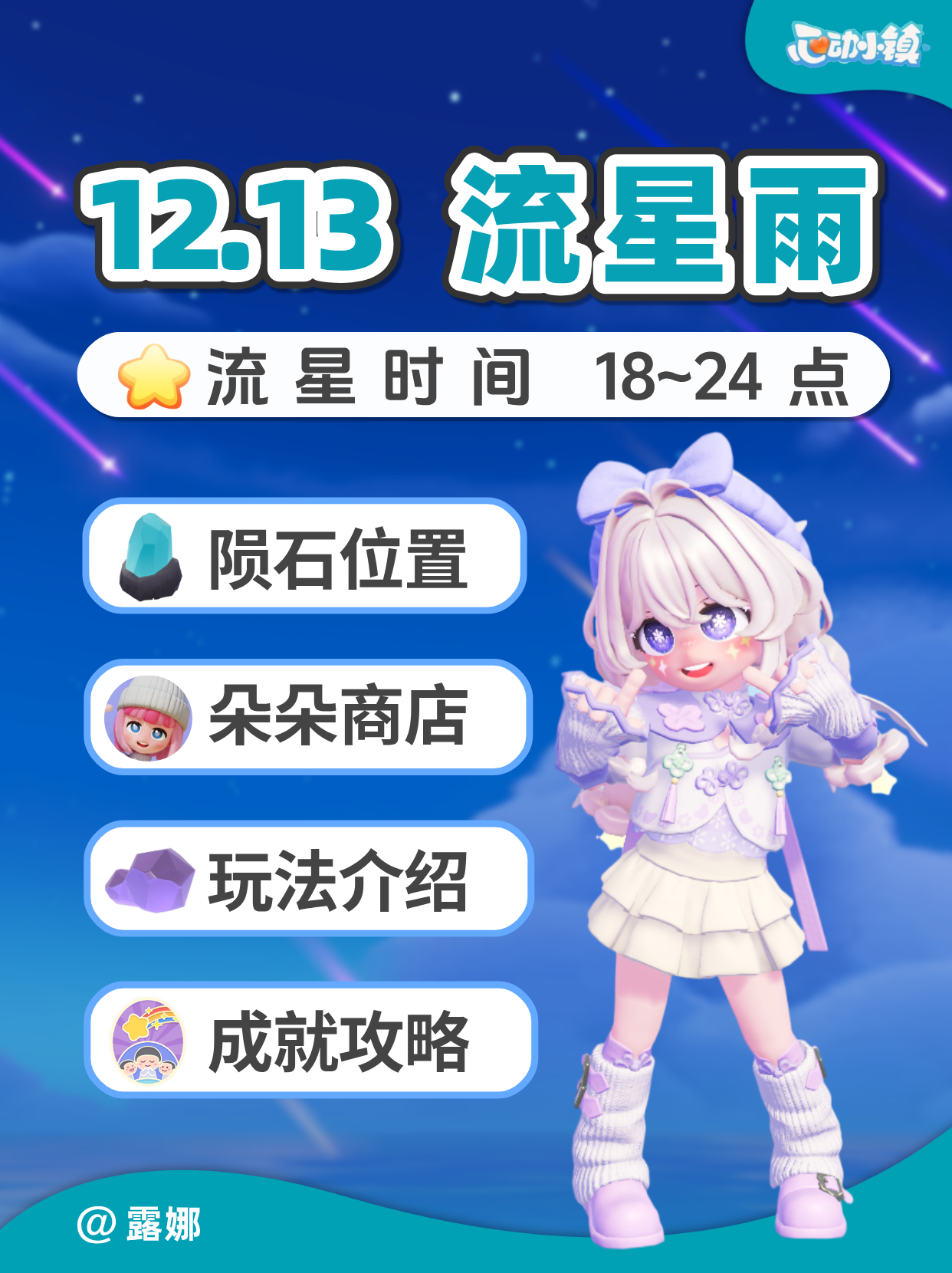 12月13日 全9个陨石位置跟跑 流星雨