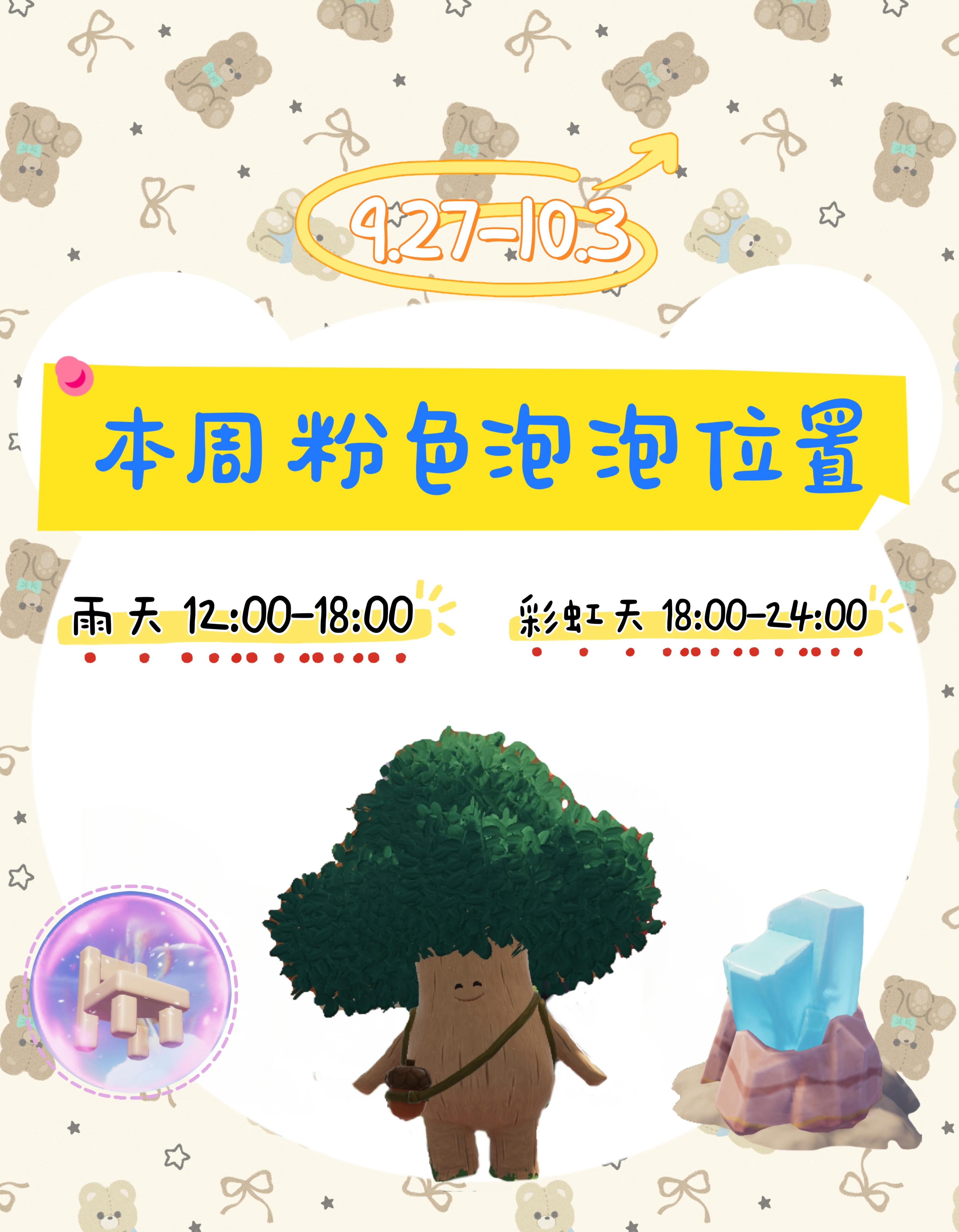 本周粉色泡泡位置已更新！