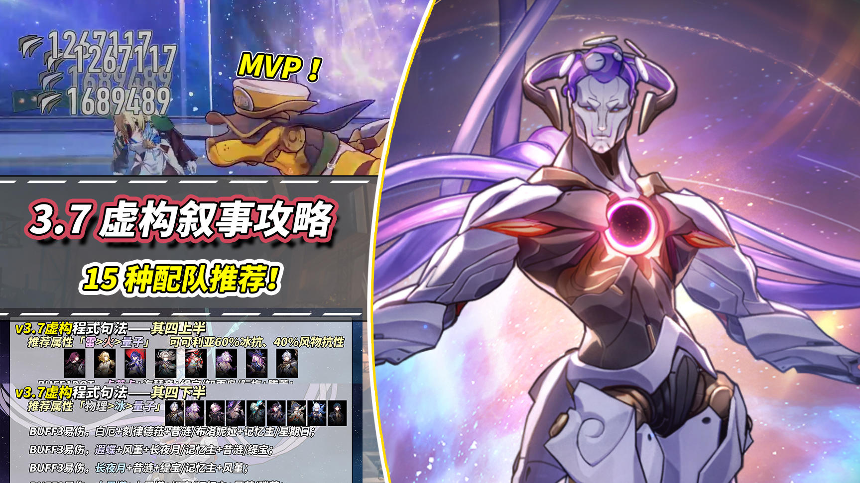 【V3.7攻略】虚构叙事攻略｜血量虚高别慌，15种配队推荐！