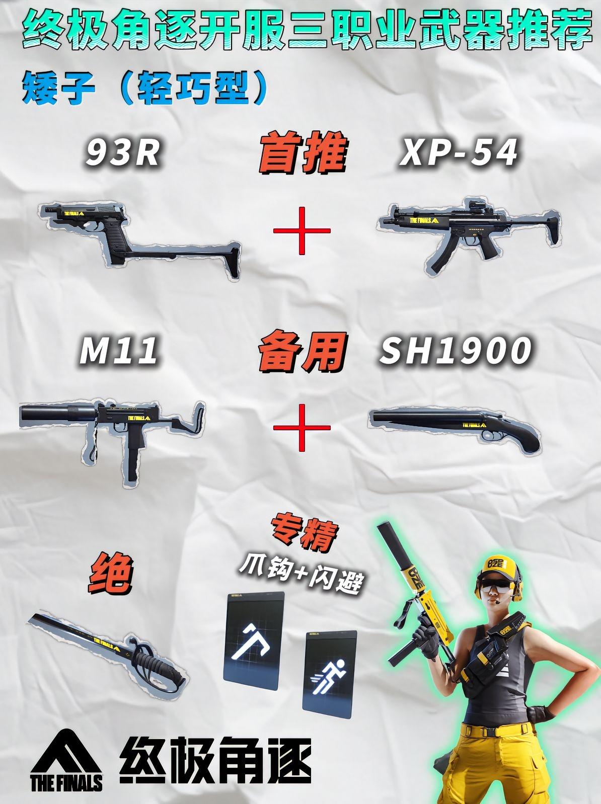 终极角逐三职业武器推荐。