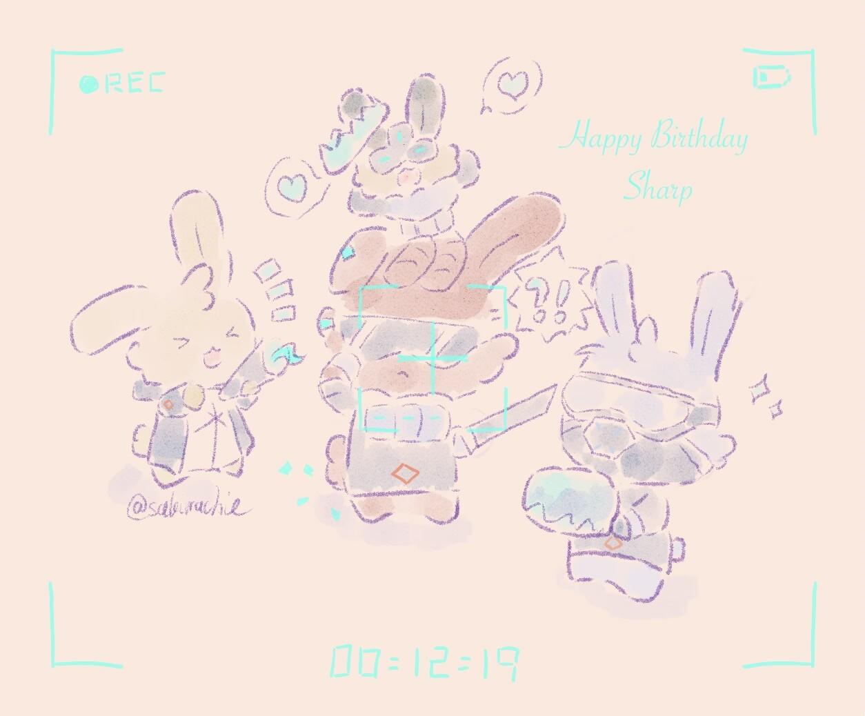 画了无cp的sharp生贺（12.19）