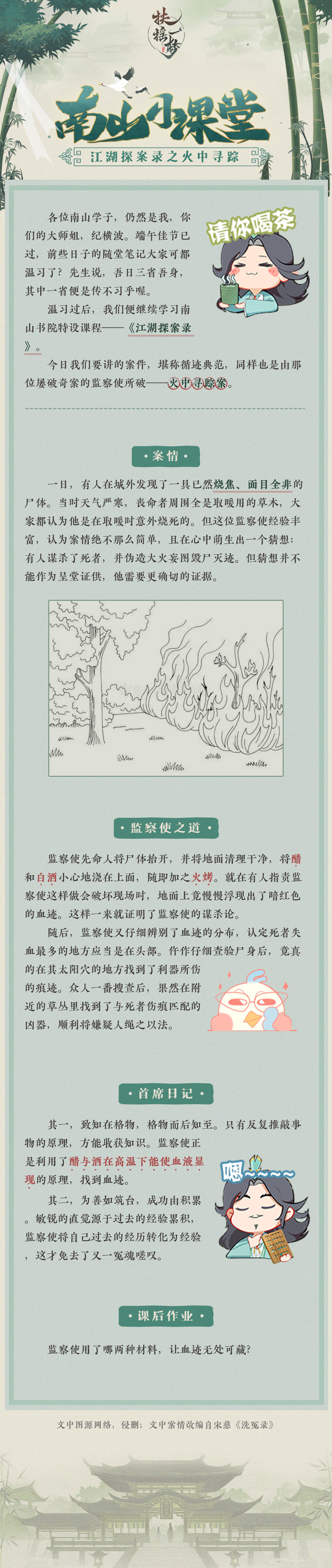 【南山小课堂】江湖探案录之火中寻踪