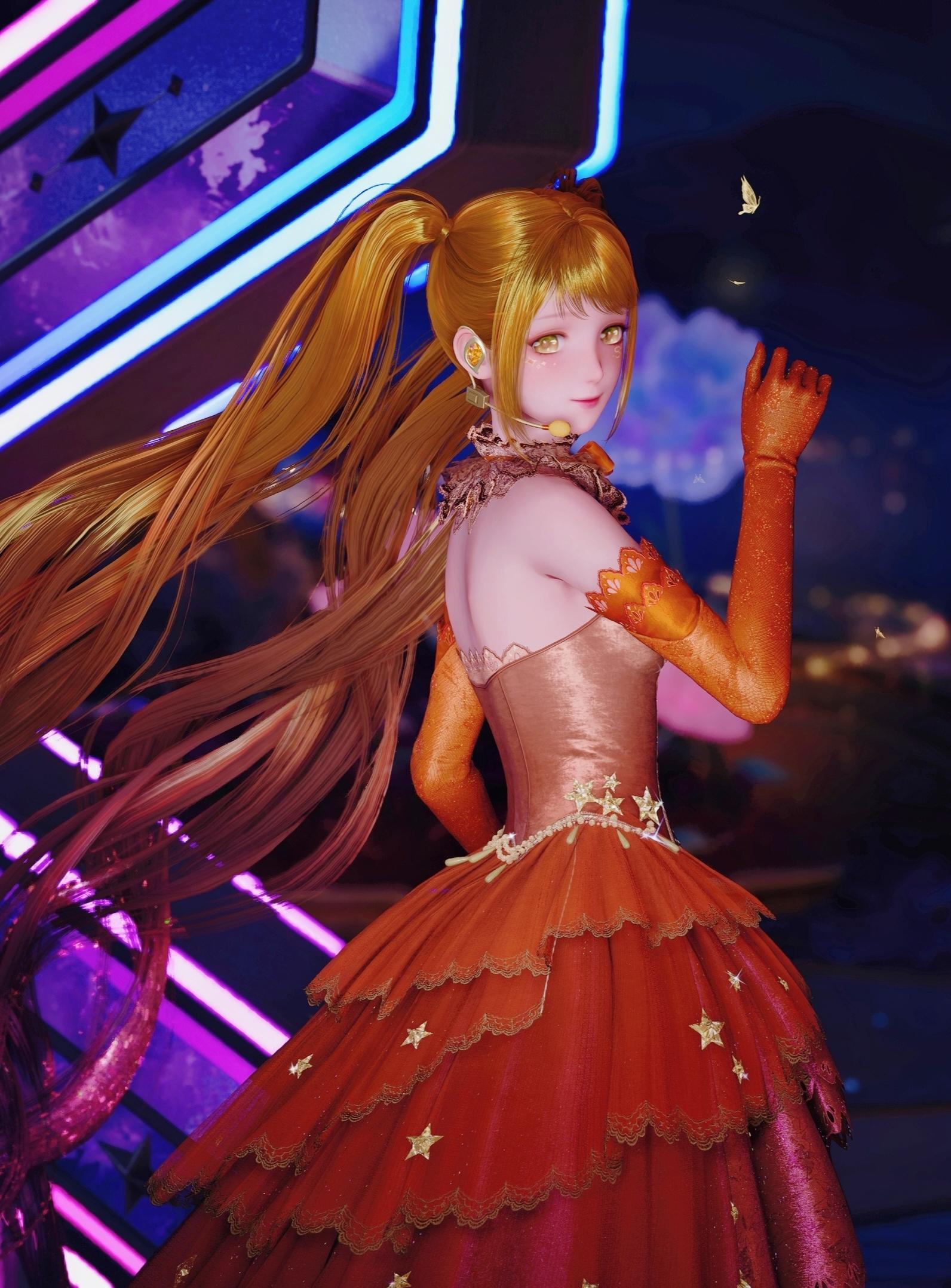 橙色配色，出片的神，实力美貌并存的偶像