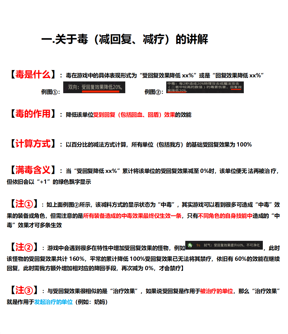 【地下城堡3】【关于减回复的效果解析】
