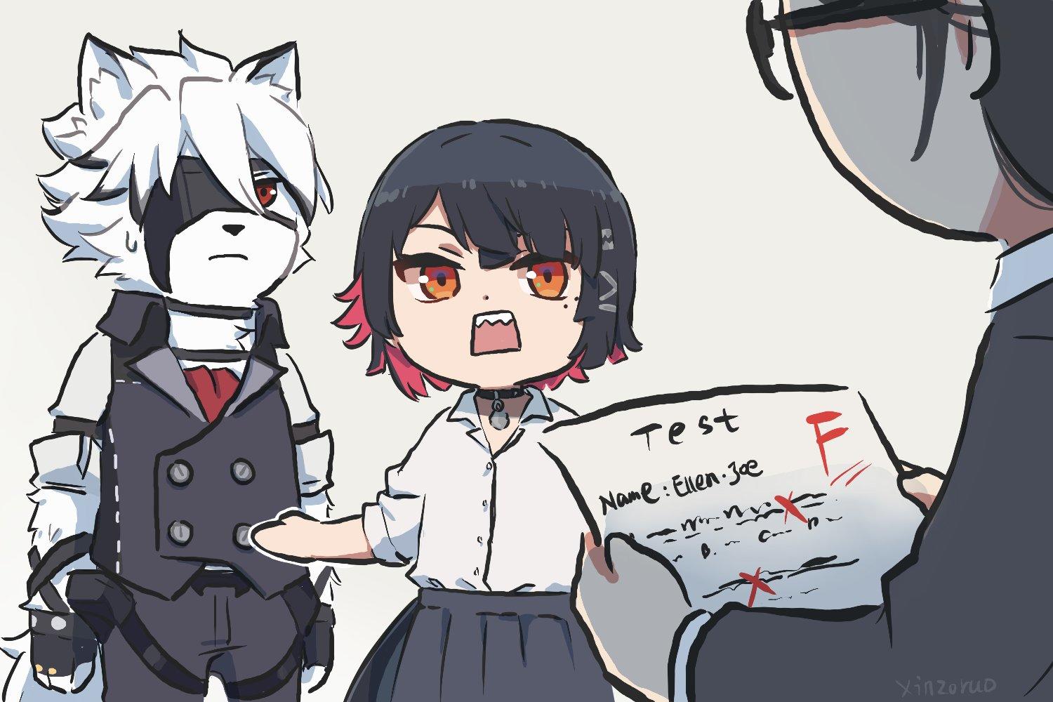 👩‍🏫: So, he's your father?🦈：Obviously