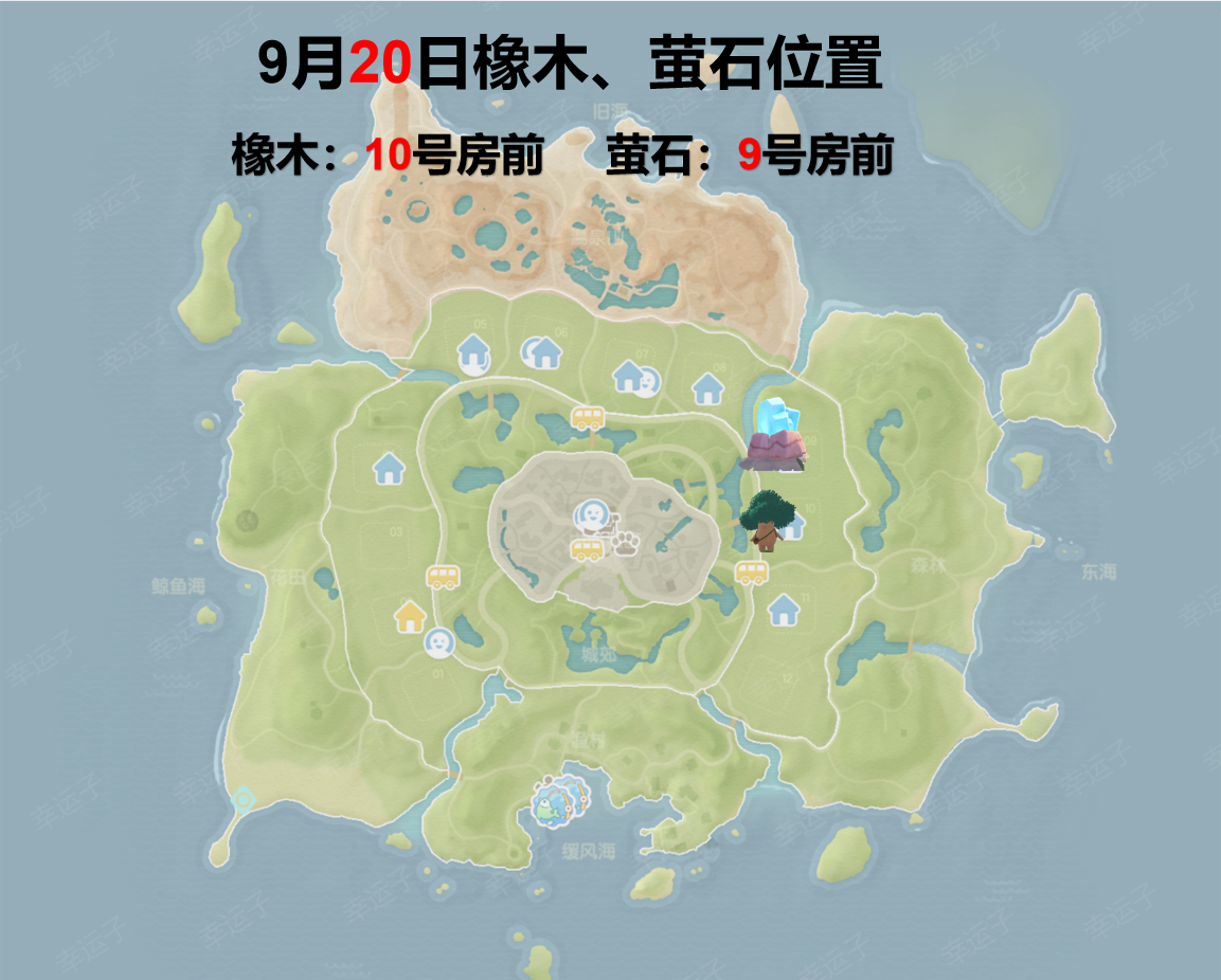 心动小镇9月20日萤石：9号，橡木：10号截图