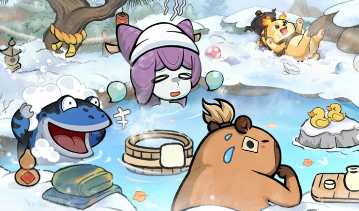 节气壁纸 | 立冬已至，泡个温泉澡吧~