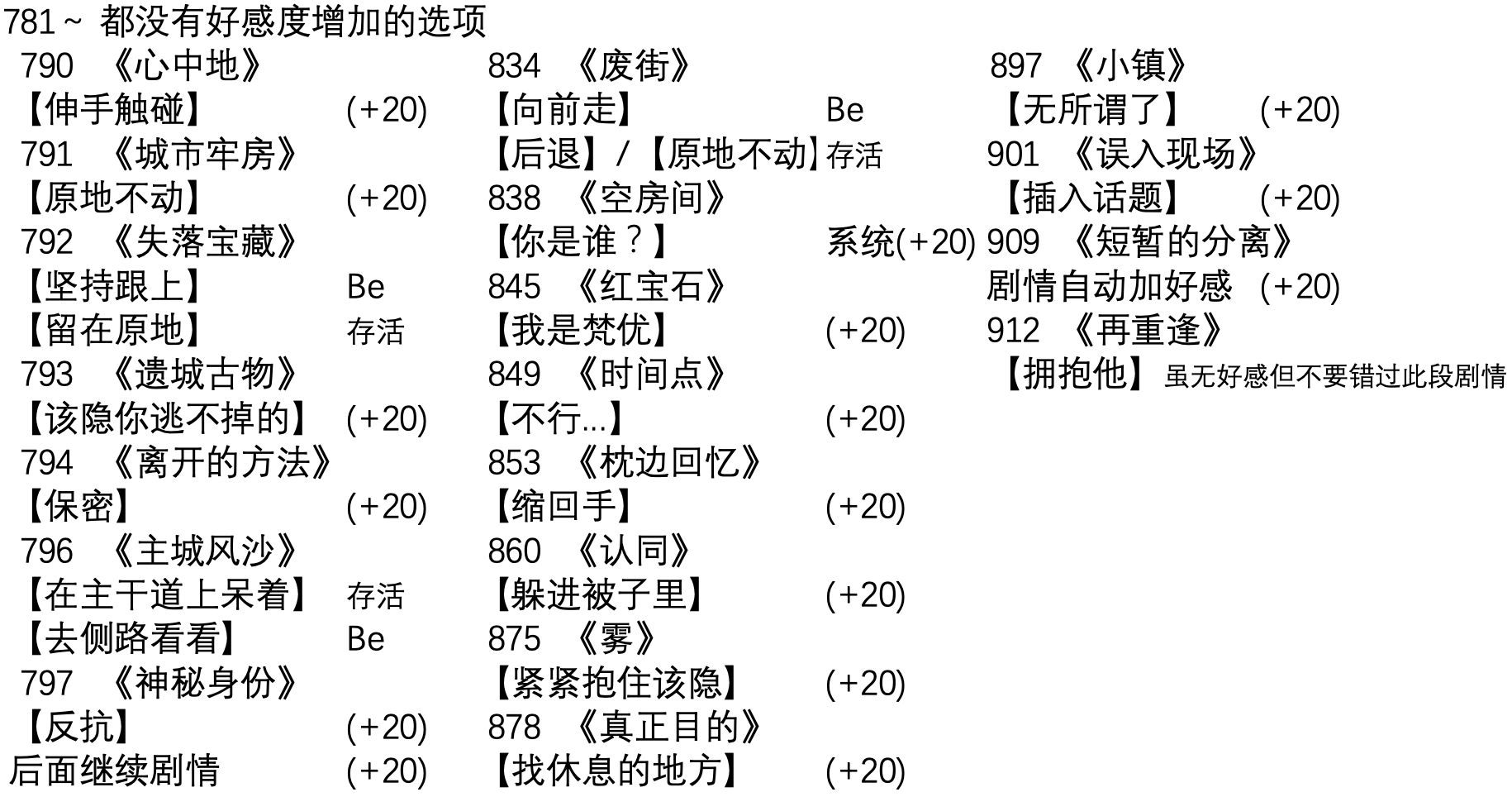 该隐线780章之后攻略【持续更新】