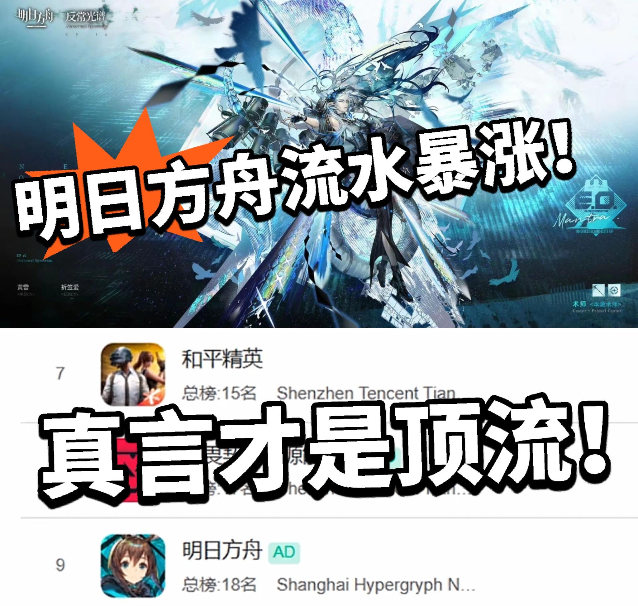 方舟：真言才是顶流！流水大涨！