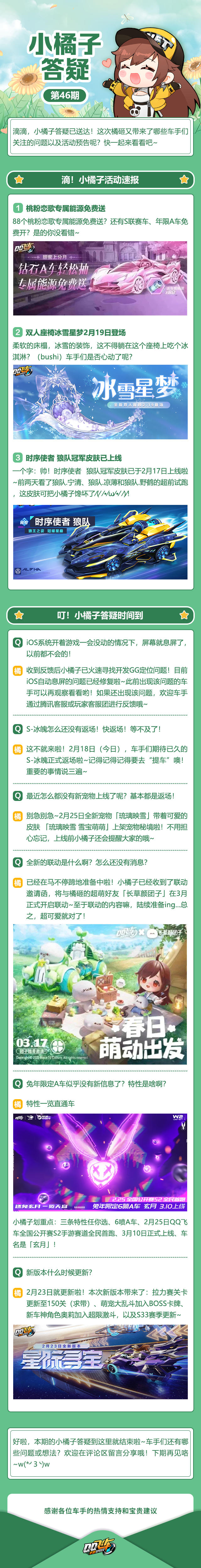 第46期小橘子答疑新版本特辑送达！