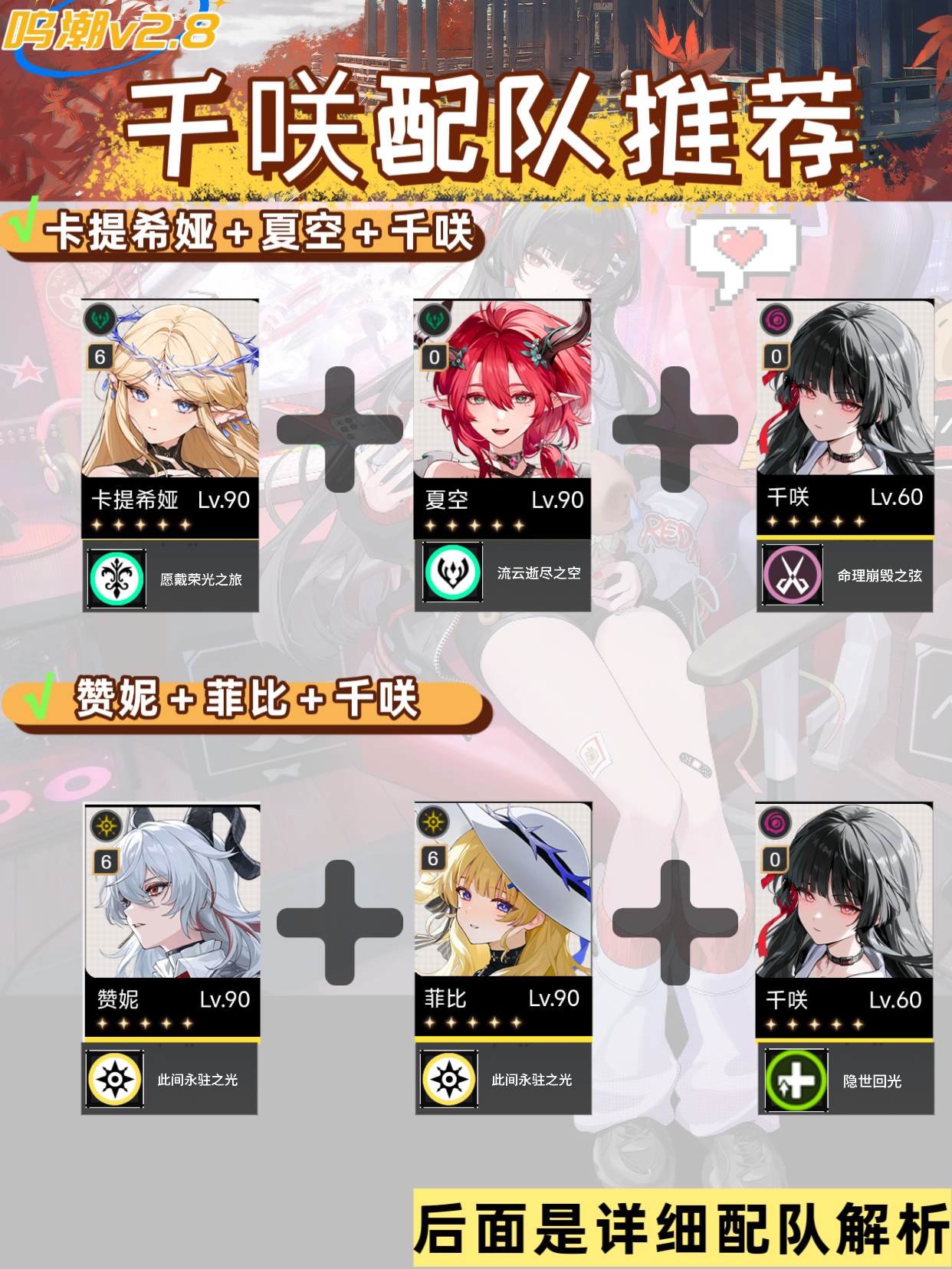千咲配队推荐 一图流攻略截图