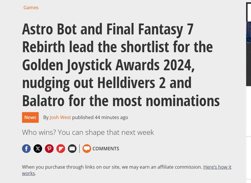 《黑神话：悟空》仅入围最佳视觉设计