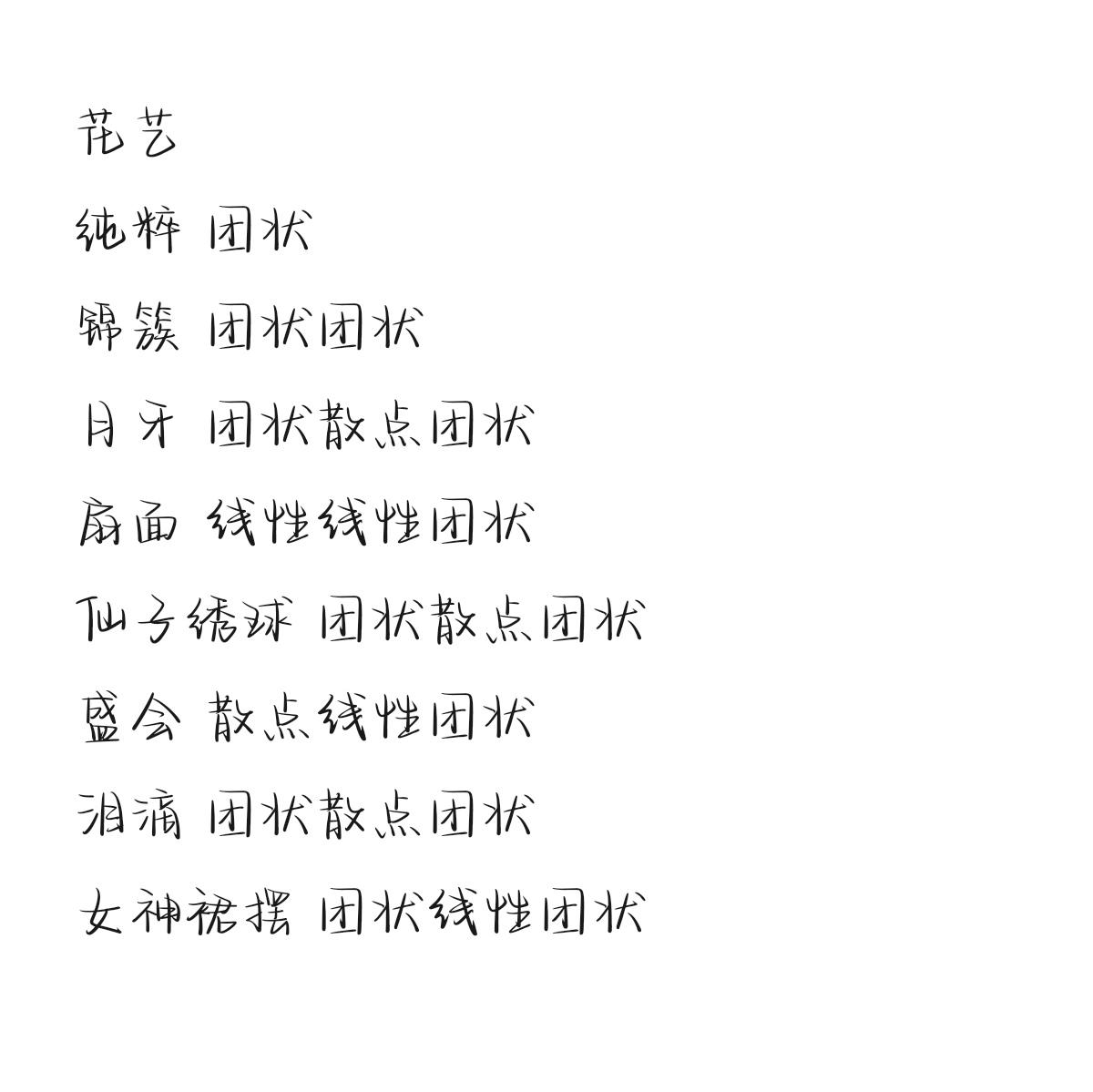 花艺需要的花材