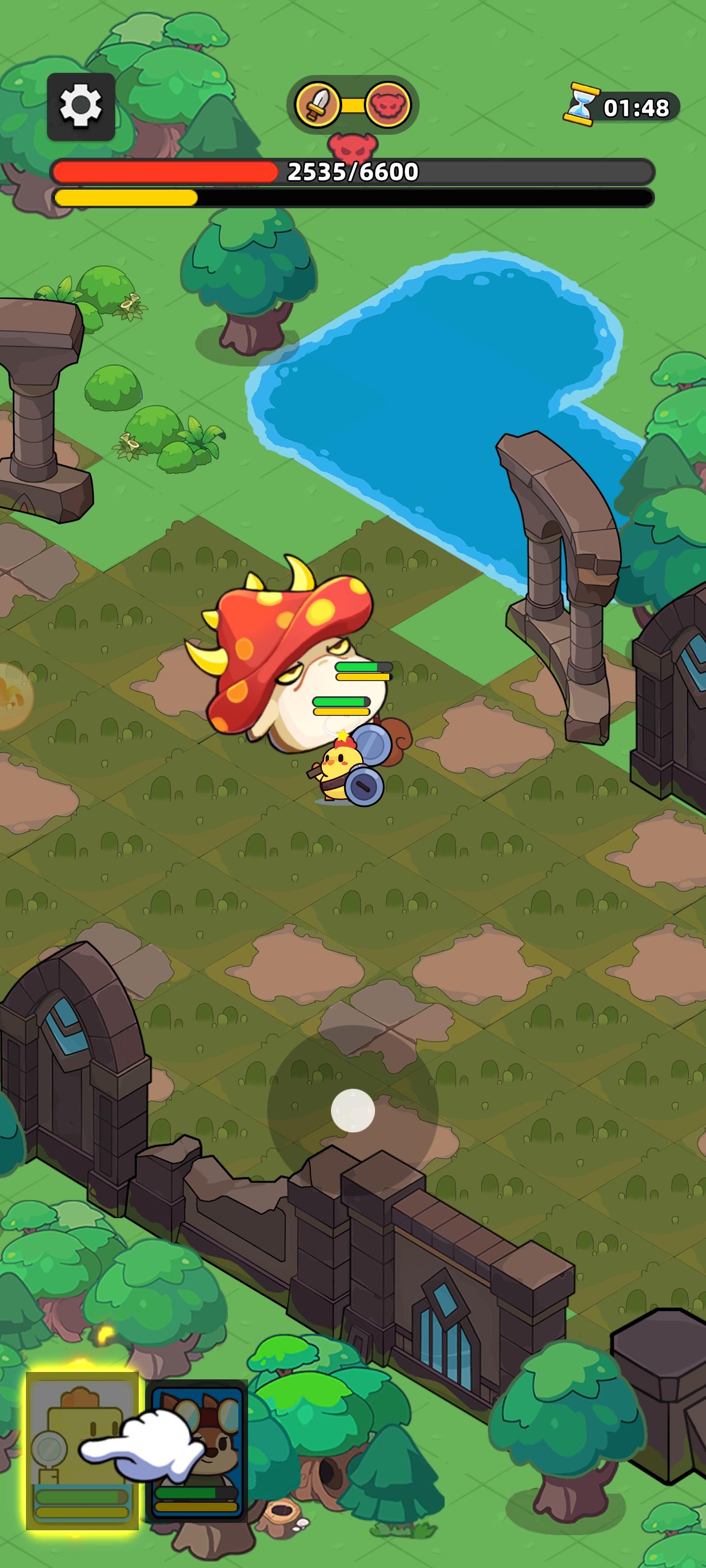 新手关，没有躲技能，被眩晕后进入教学。放技能，但是被眩晕了，放不了就卡在这里了。[表情_斜眼笑]截图