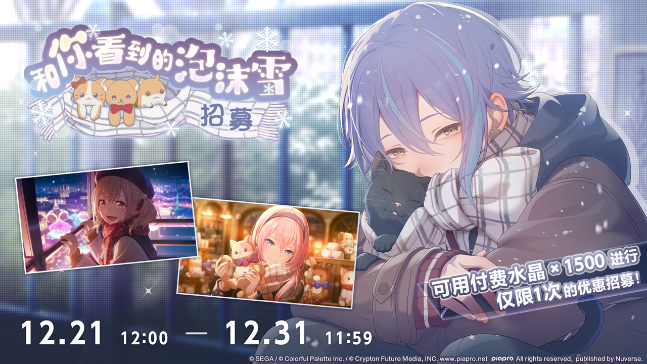 即将举办「和你看到的泡沫雪 招募」！