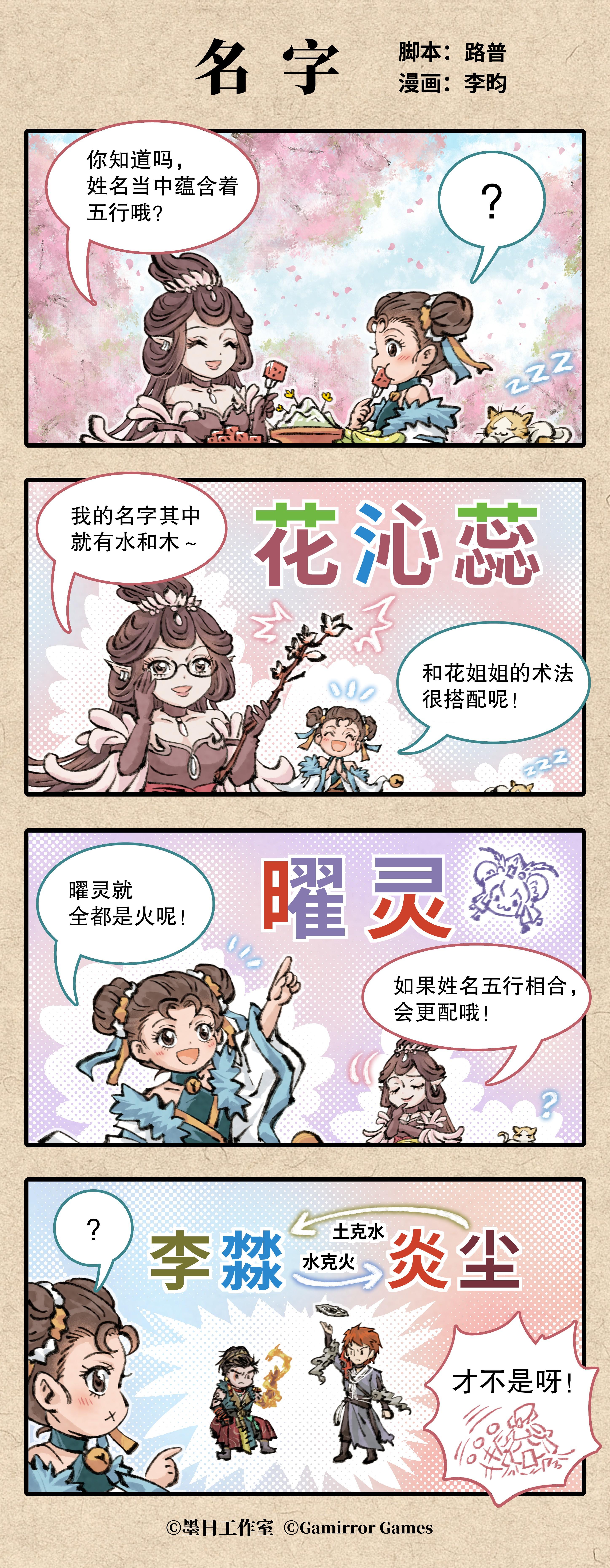 四格漫画《名字》