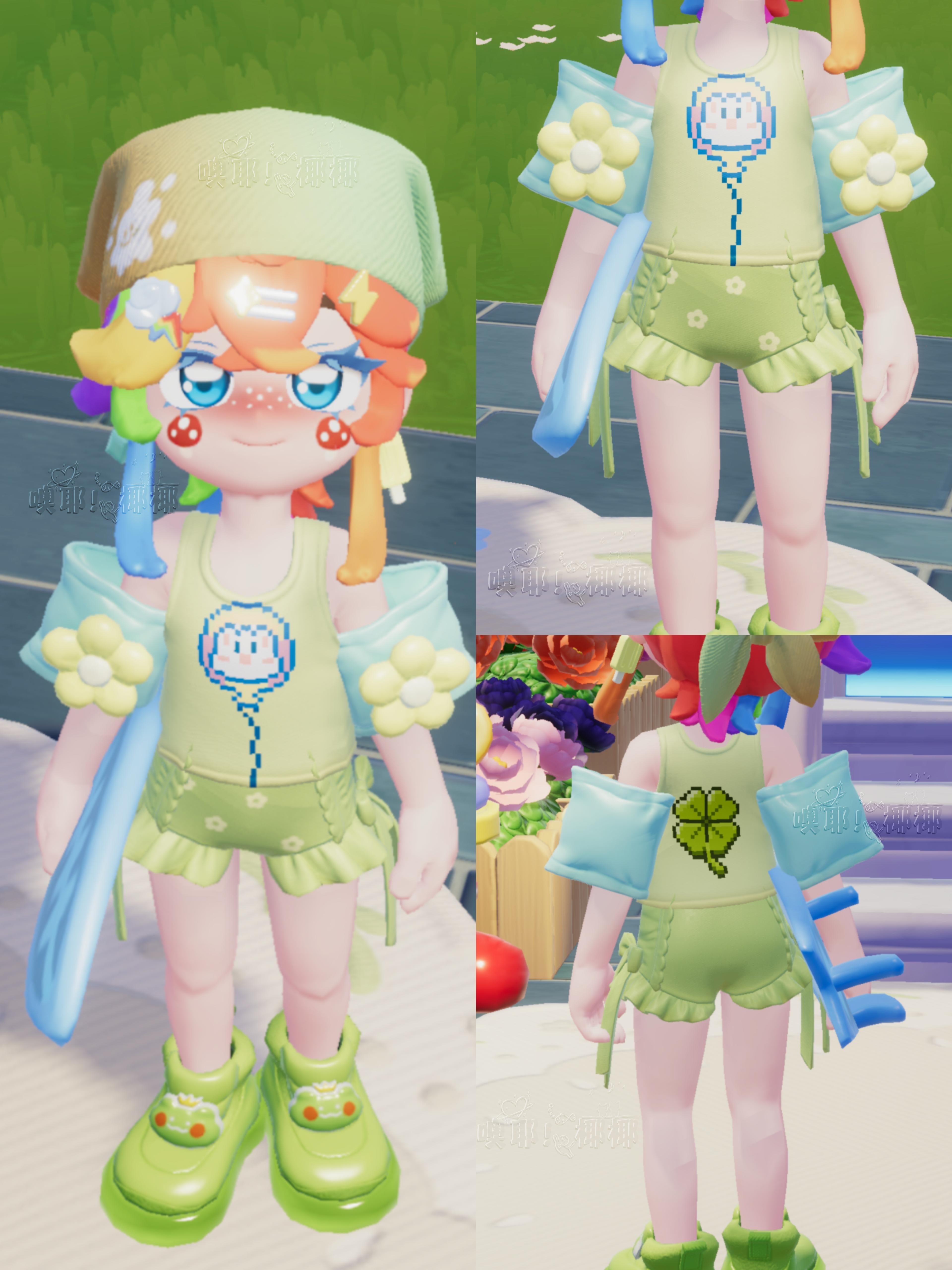 海盐清新简约兔子背心🎽夏日最亮眼的抹茶绿