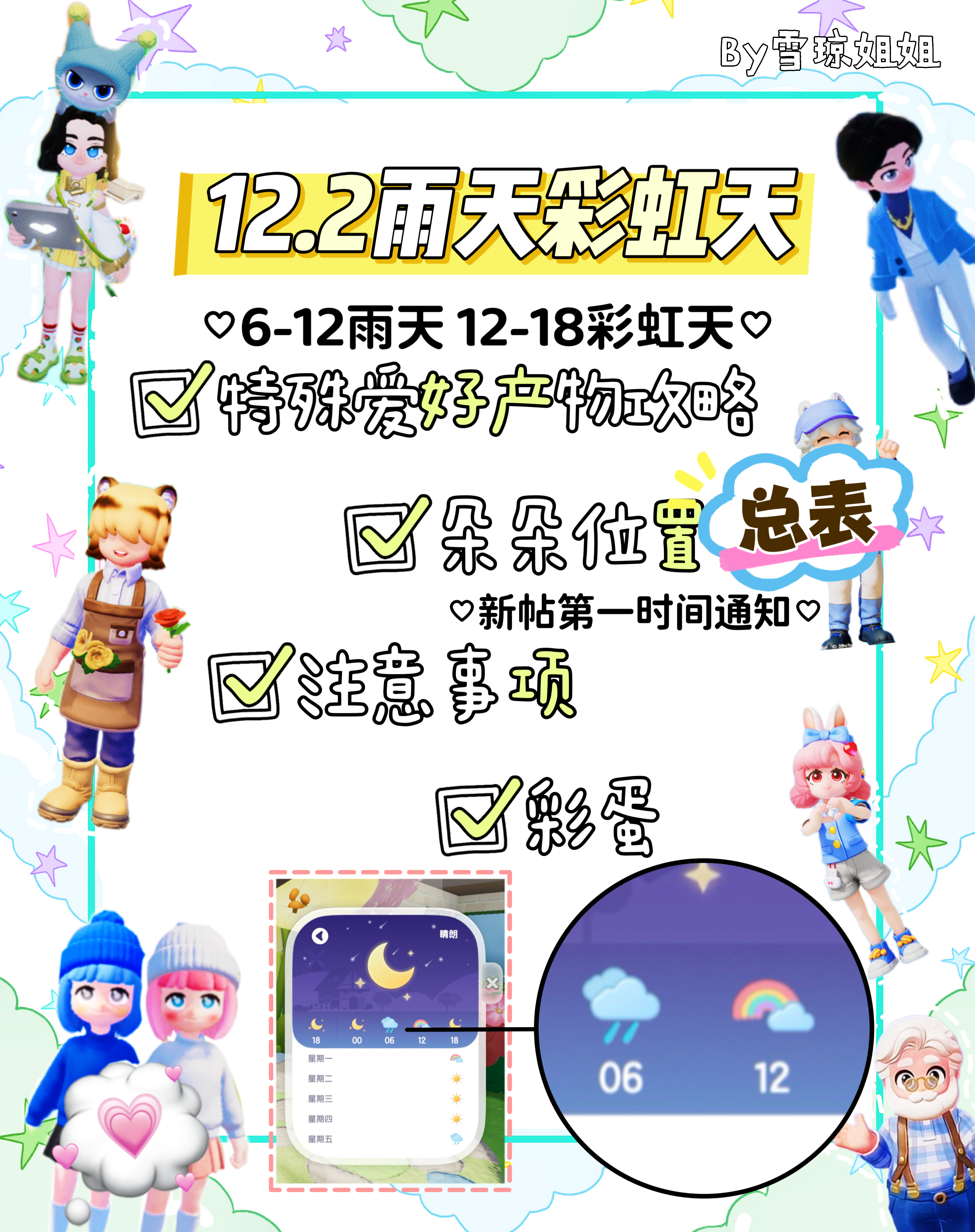 12-18雨天彩虹天攻略包括彩蛋都在这