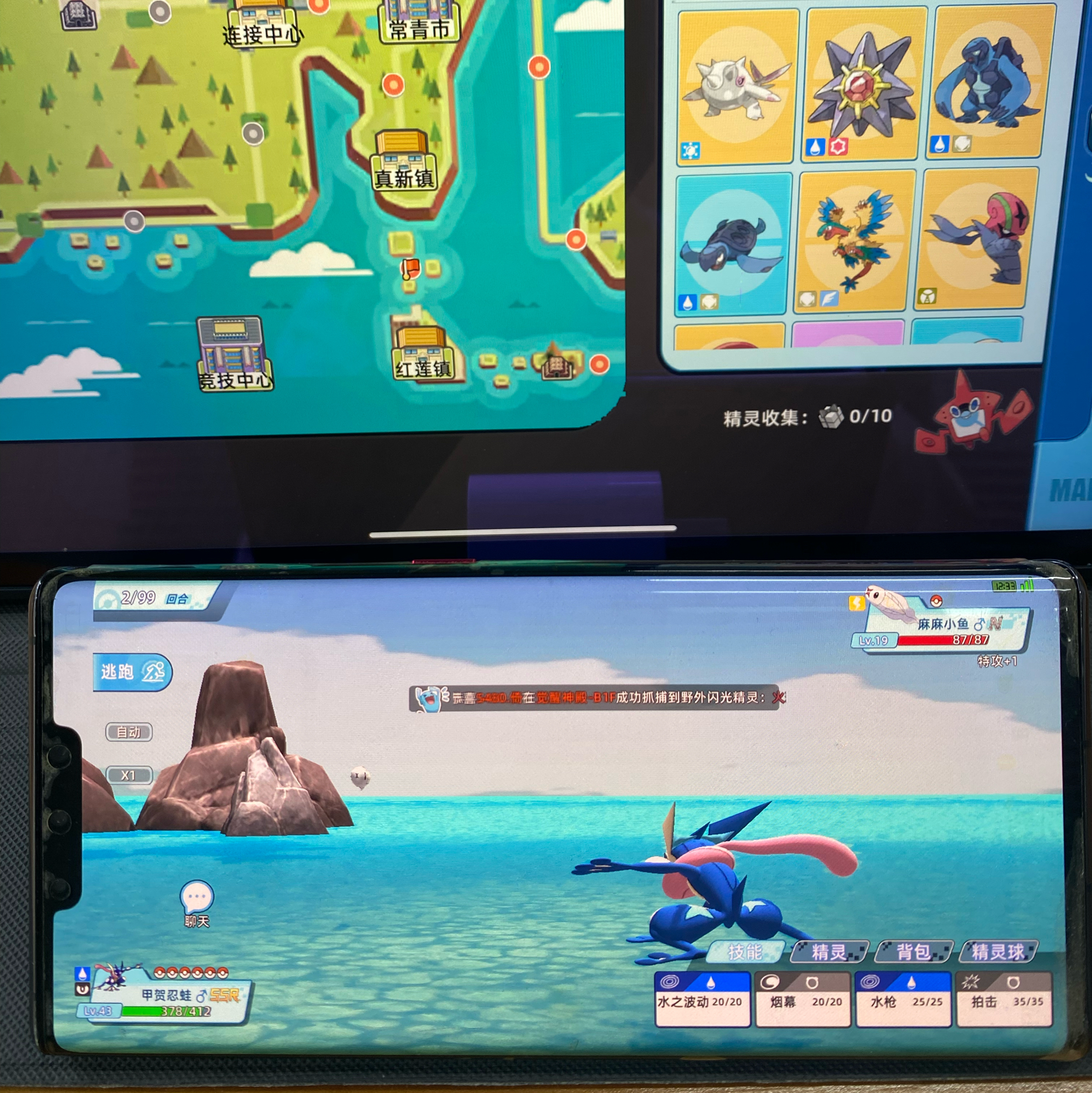 全新宝可梦手游！ 甲贺忍蛙 风王 皮卡丘