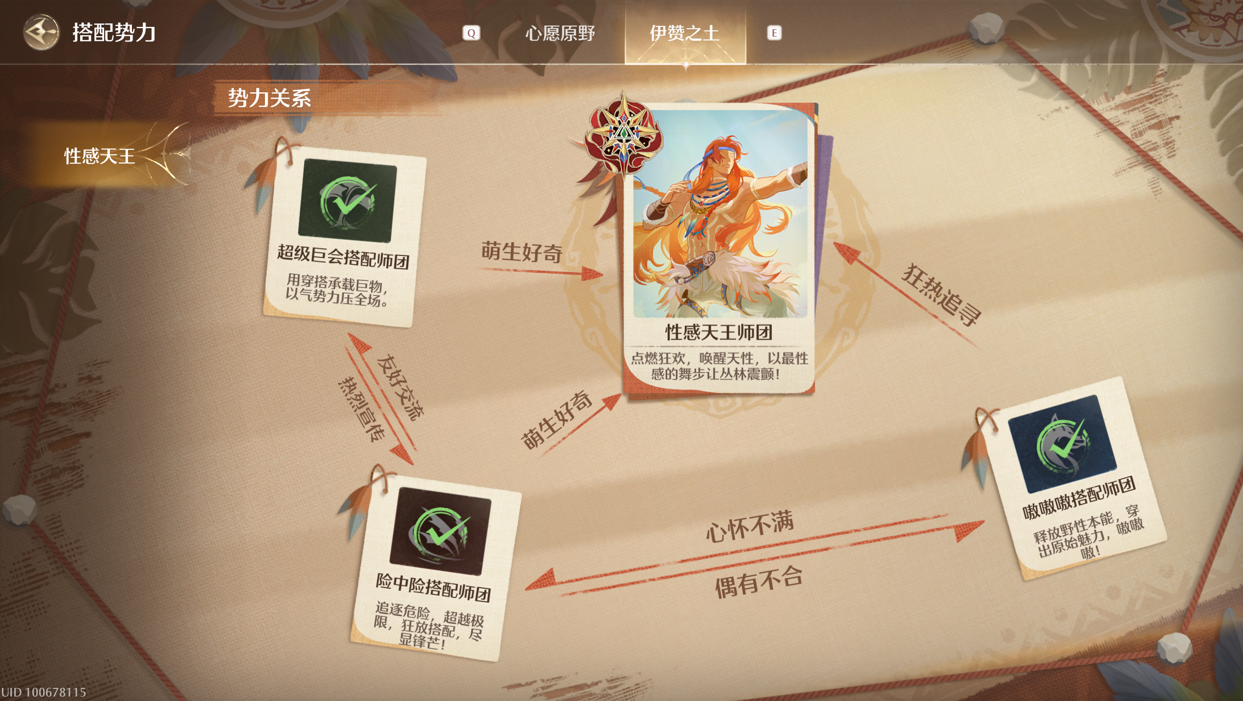 伊赞之土性感天王和各团长线索推理答案