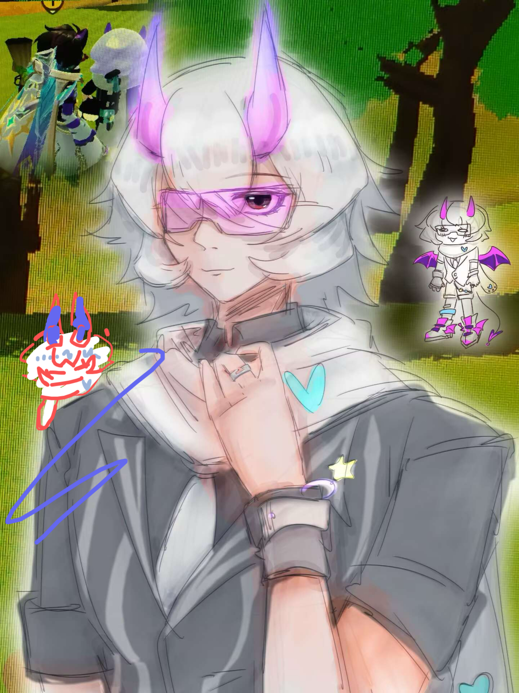 哎呦怎么不睡觉呀好友非抓我看她画小号