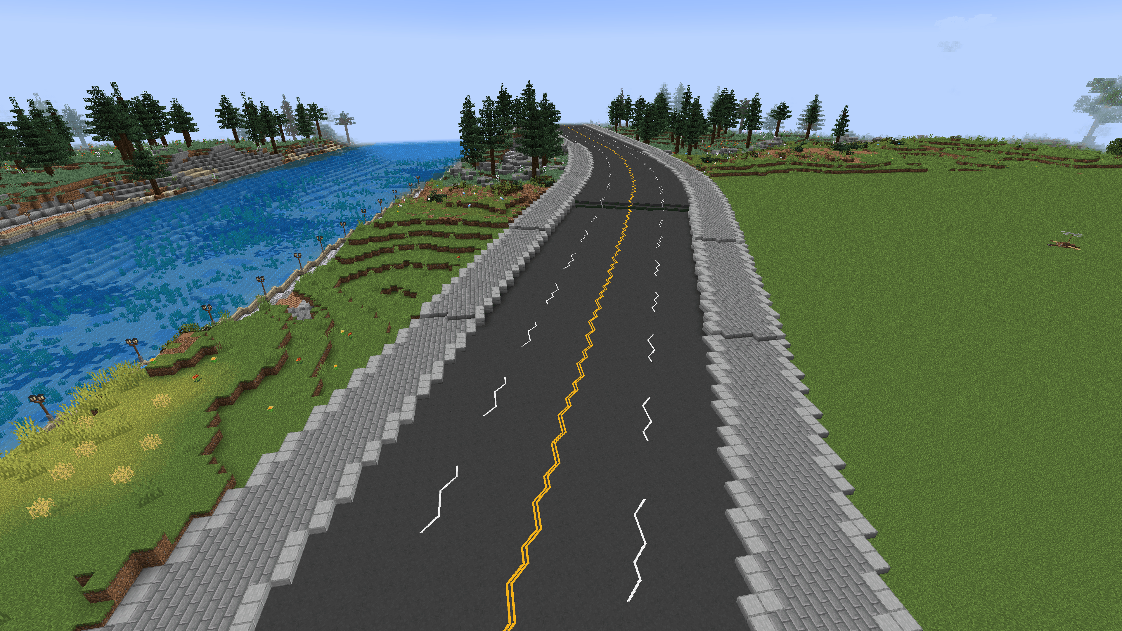 一张图展示：改进低质量曲线道路