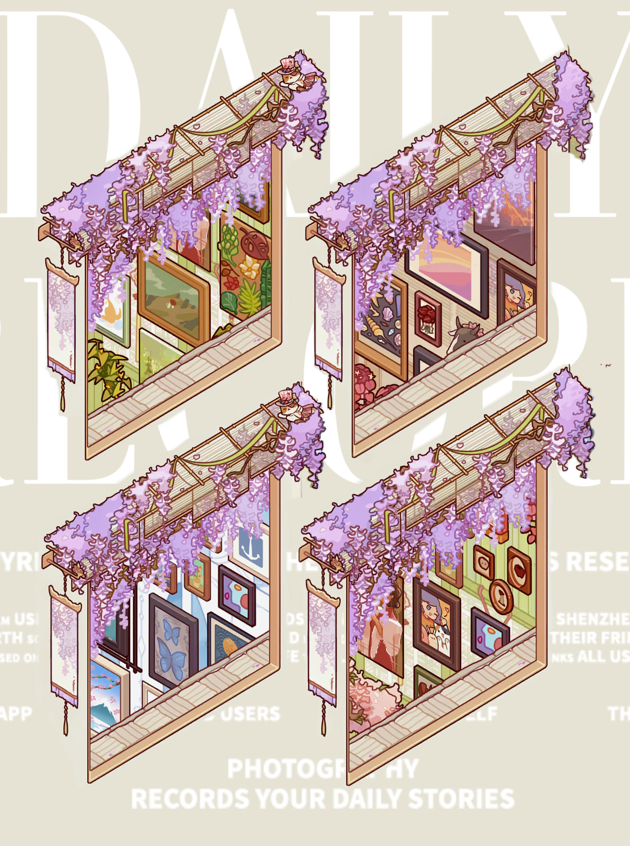 临水花窗里的画！