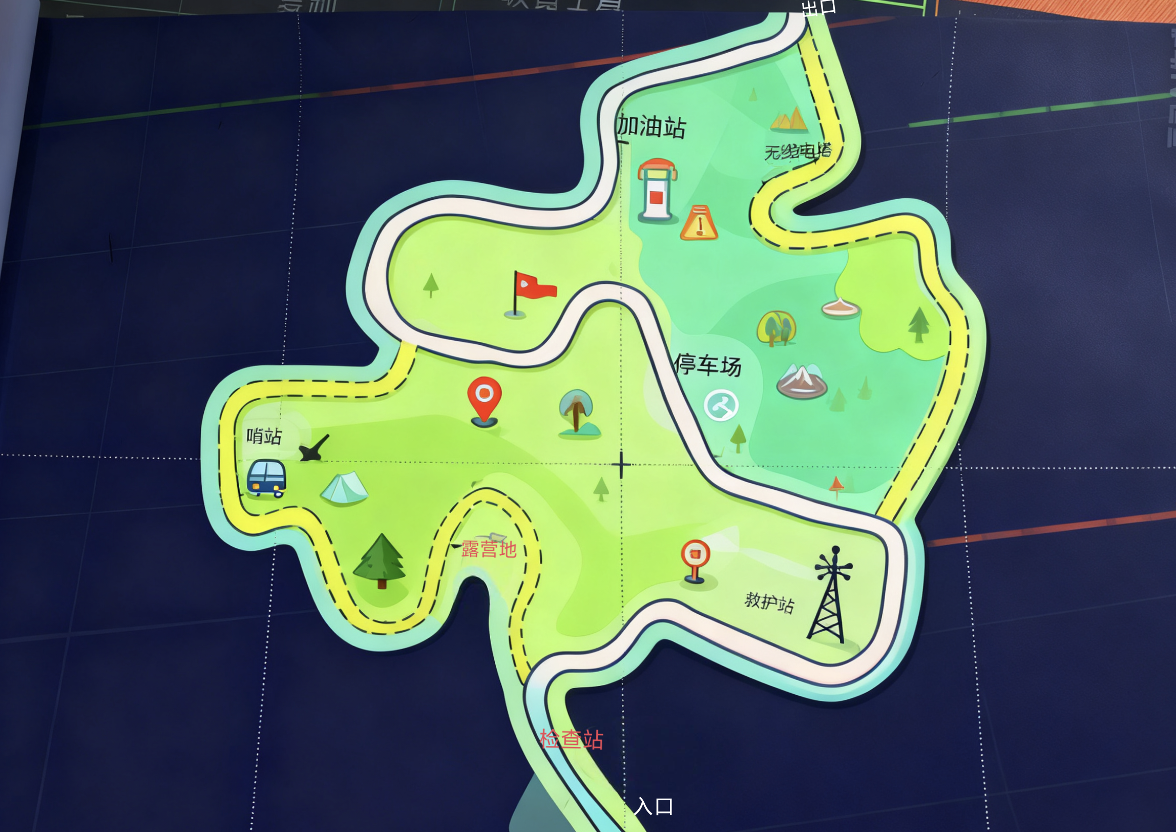 摩托车活动的地图